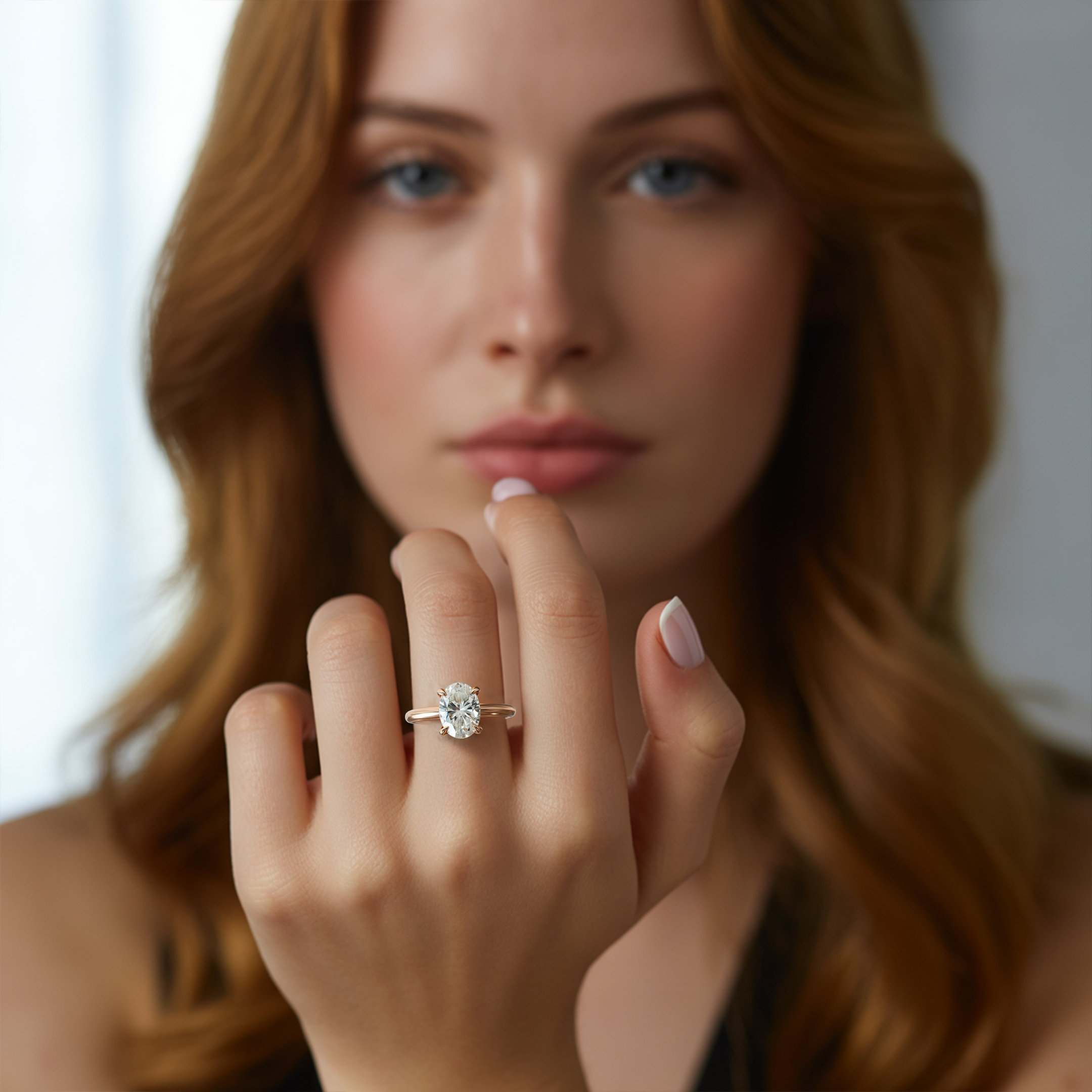 The Celestine - Solitaire Moissanite Ring