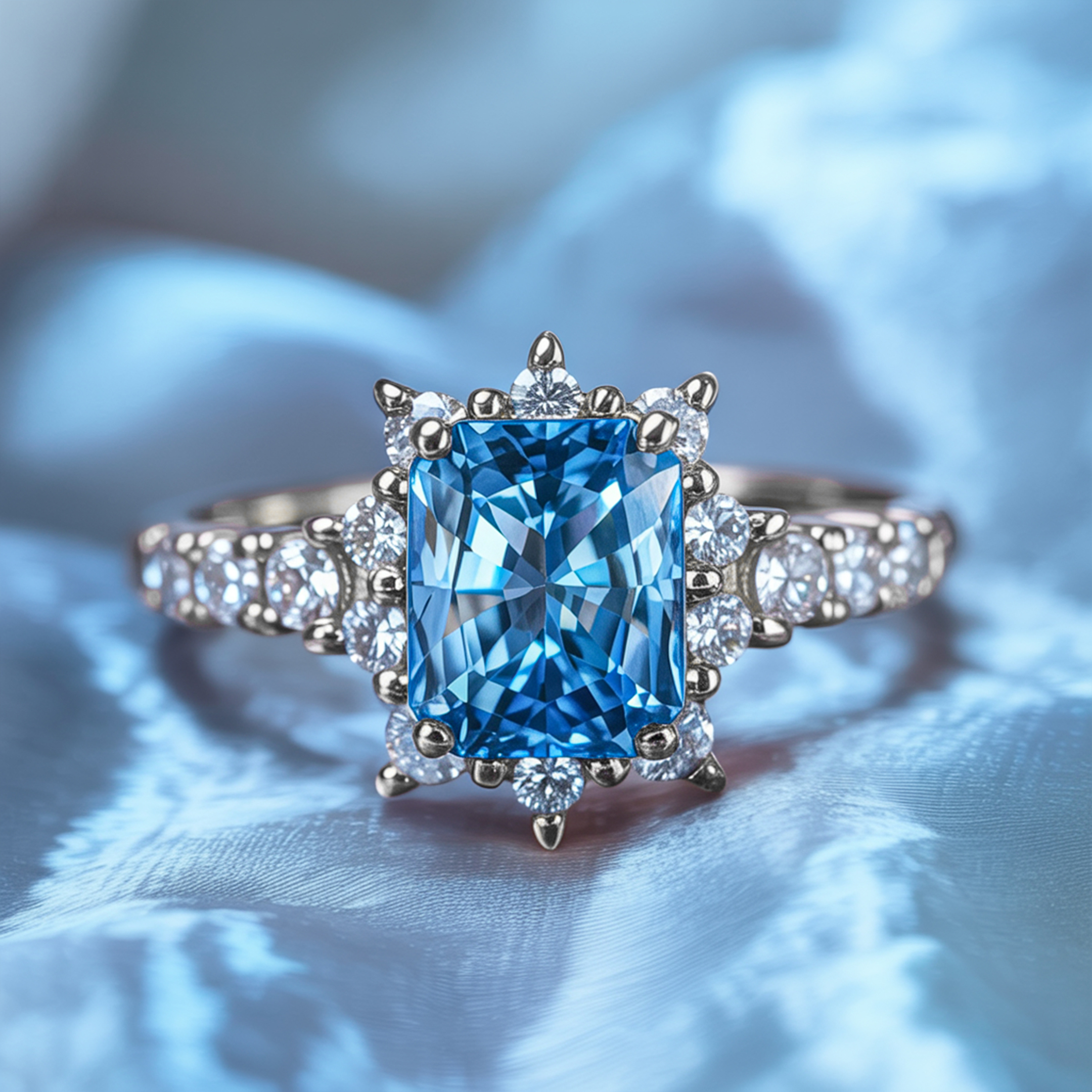 カテリーナ ラディアントカット モアッサナイトリング