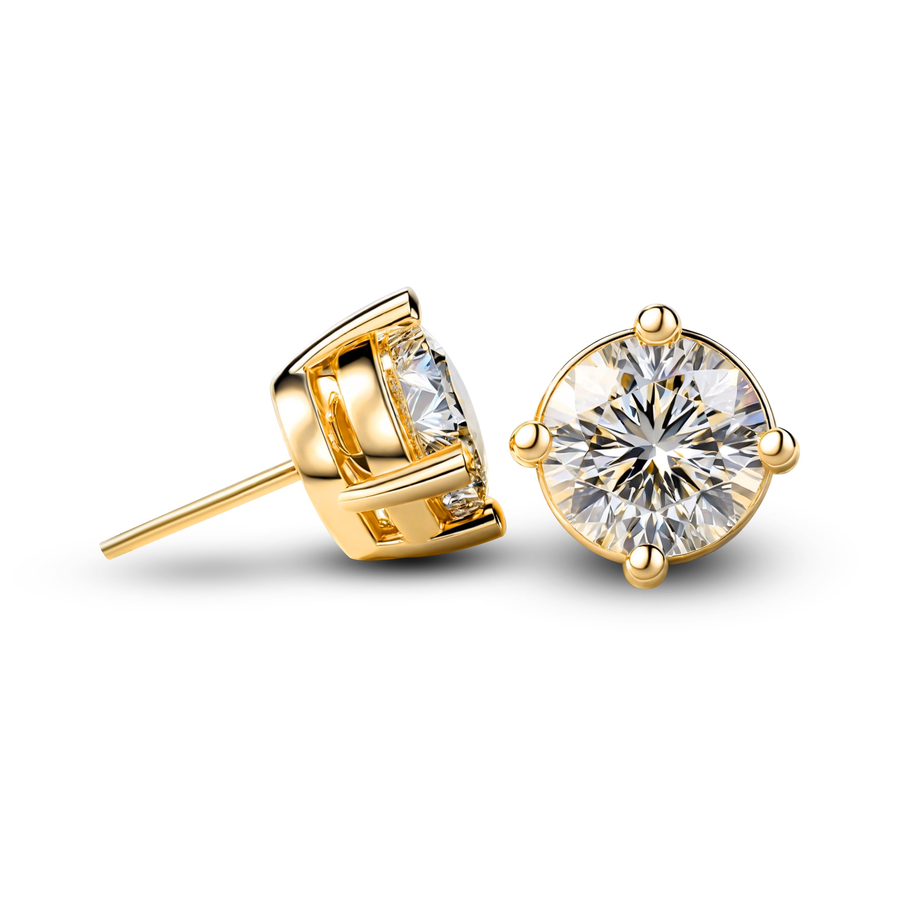 愛する妻へ | ラウンドカット モアサナイト ピアス | 彼女への贈り物