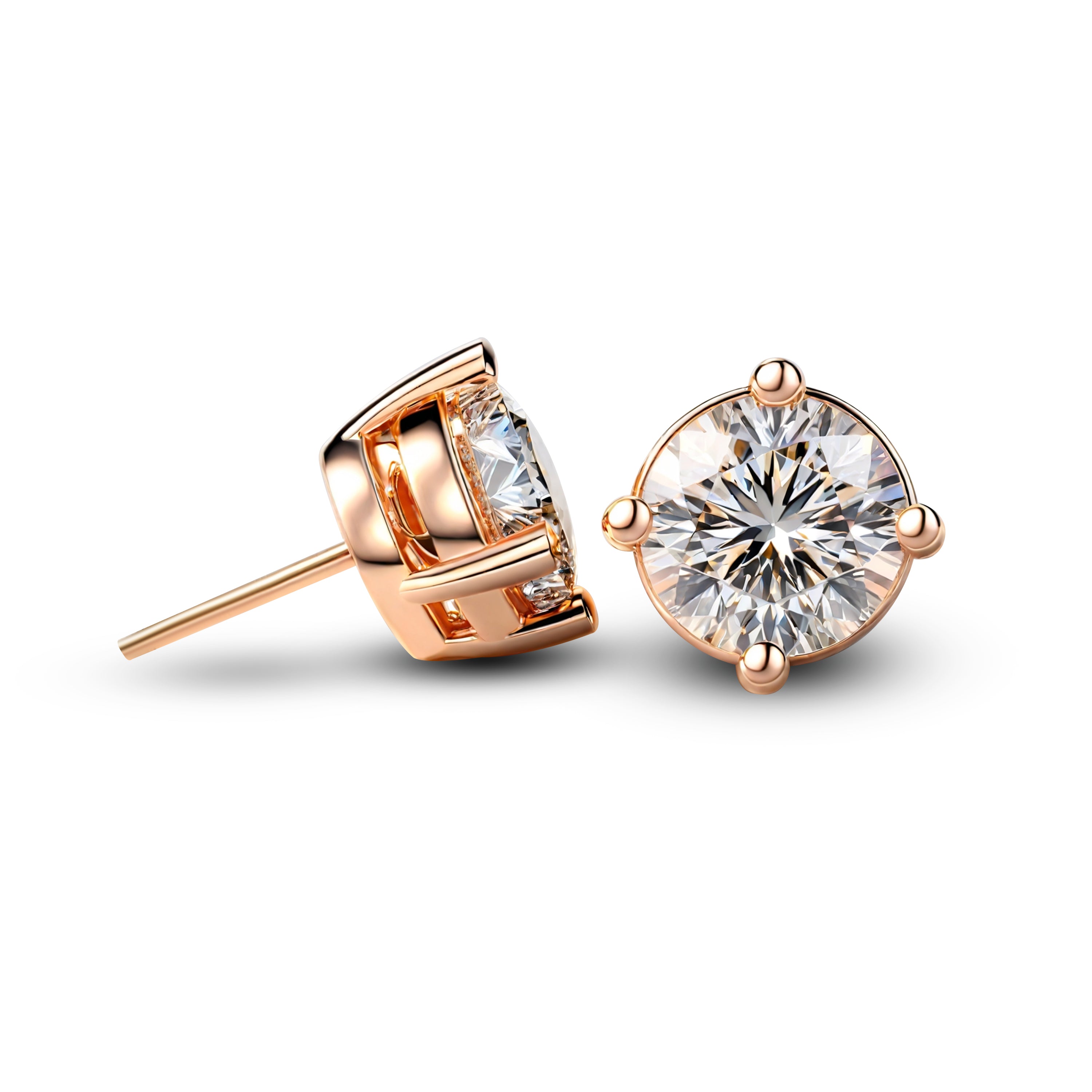 愛する妻へ | ラウンドカット モアサナイト ピアス | 彼女への贈り物