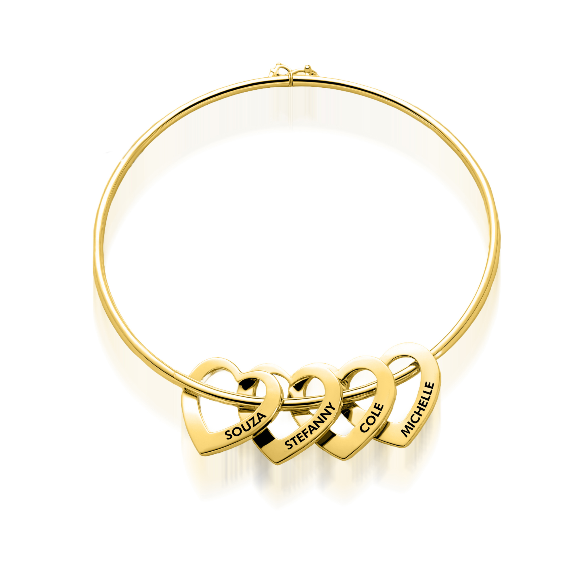 パーソナライズされたテキスト ラブ ハート チャーム ブレスレット