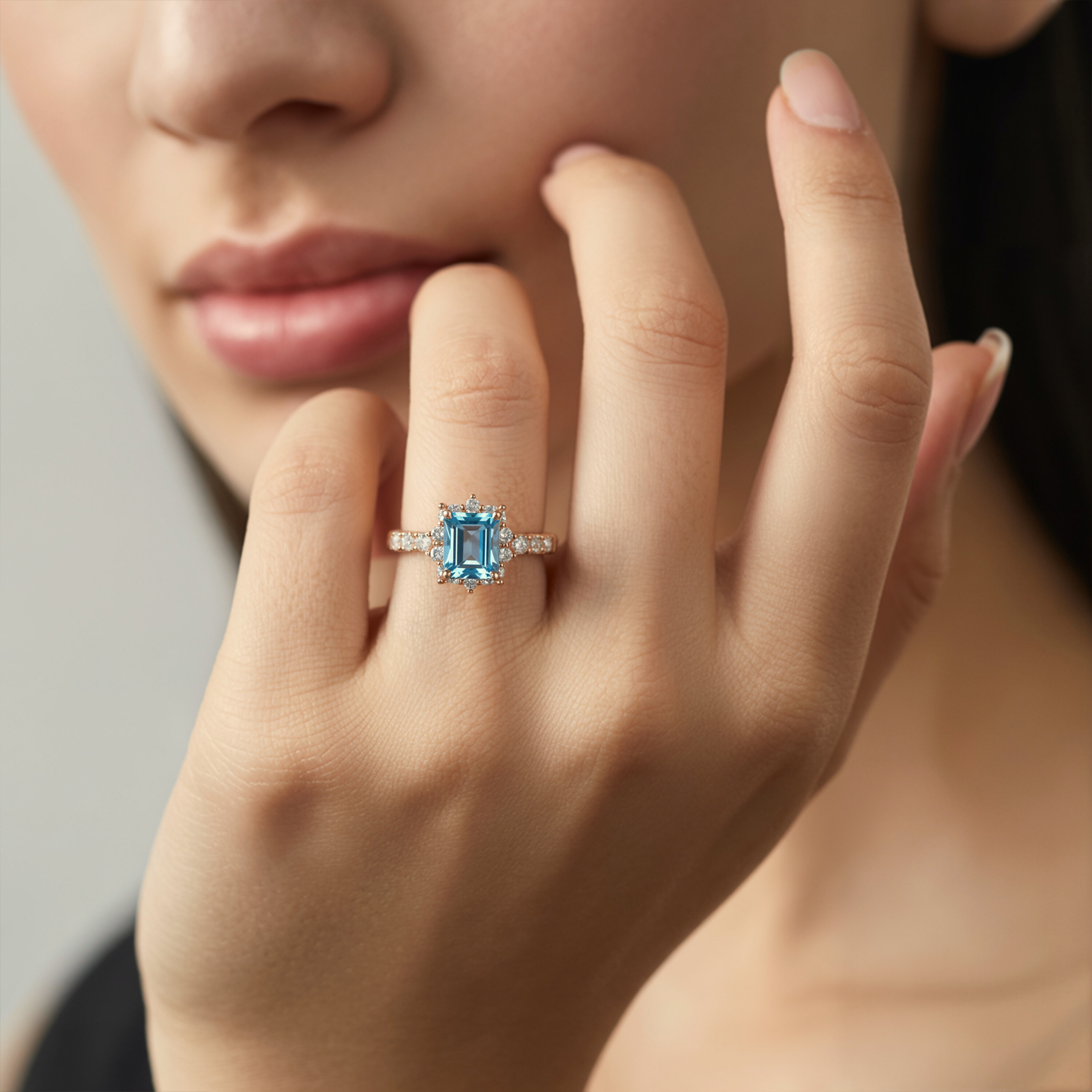 カテリーナ エメラルドカット モアッサナイトリング