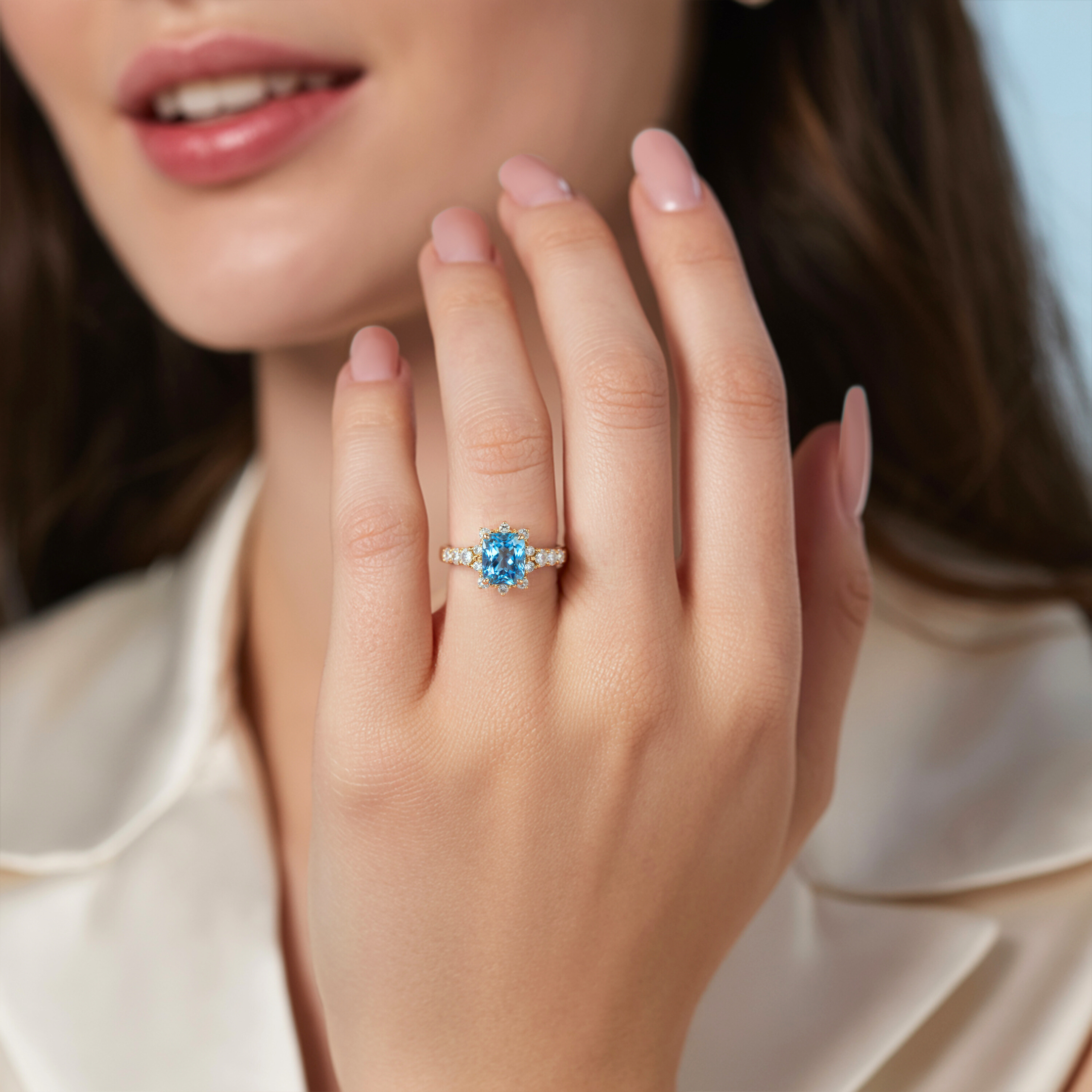 カテリーナ ラディアントカット モアッサナイトリング