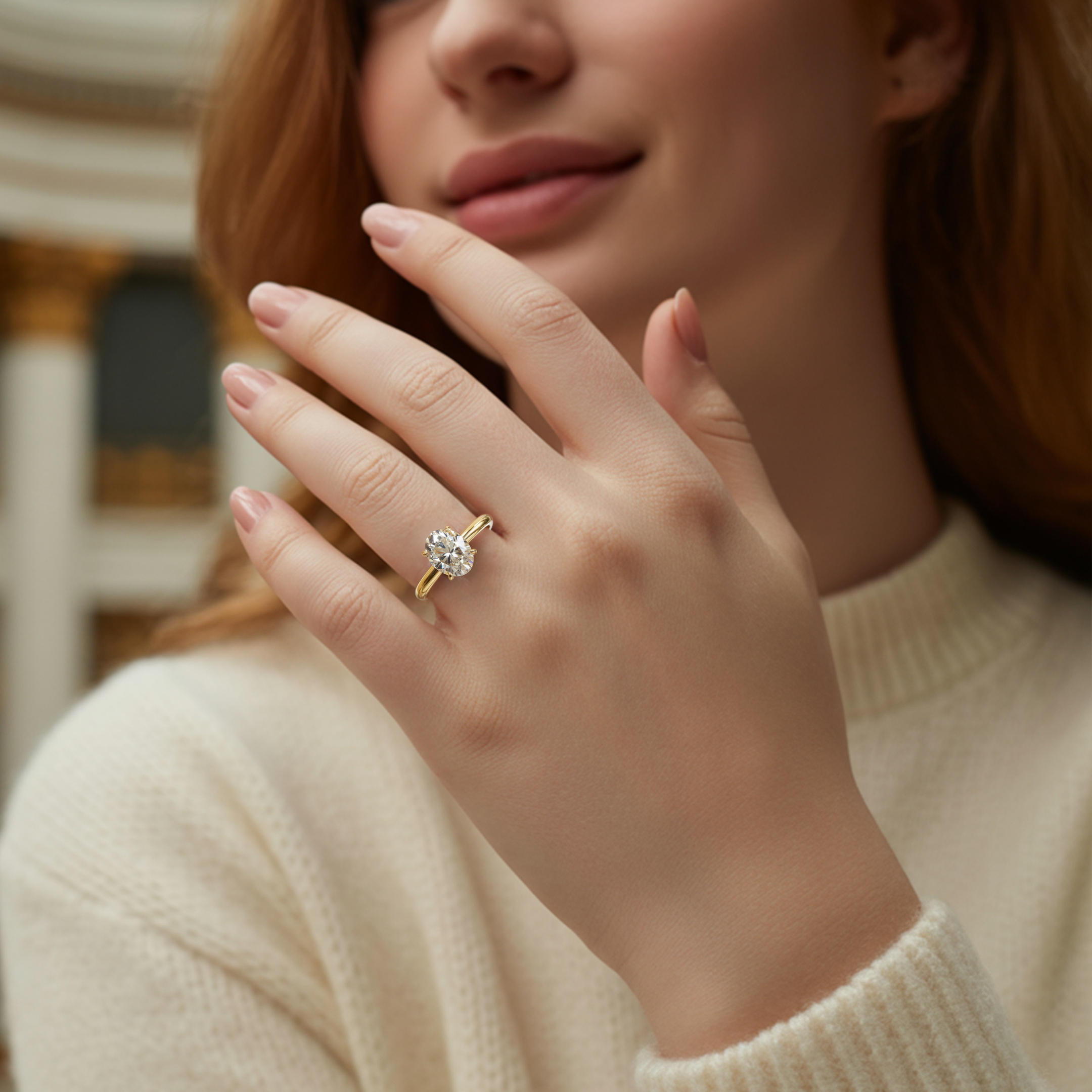 The Luna – Solitaire Moissanite Ring