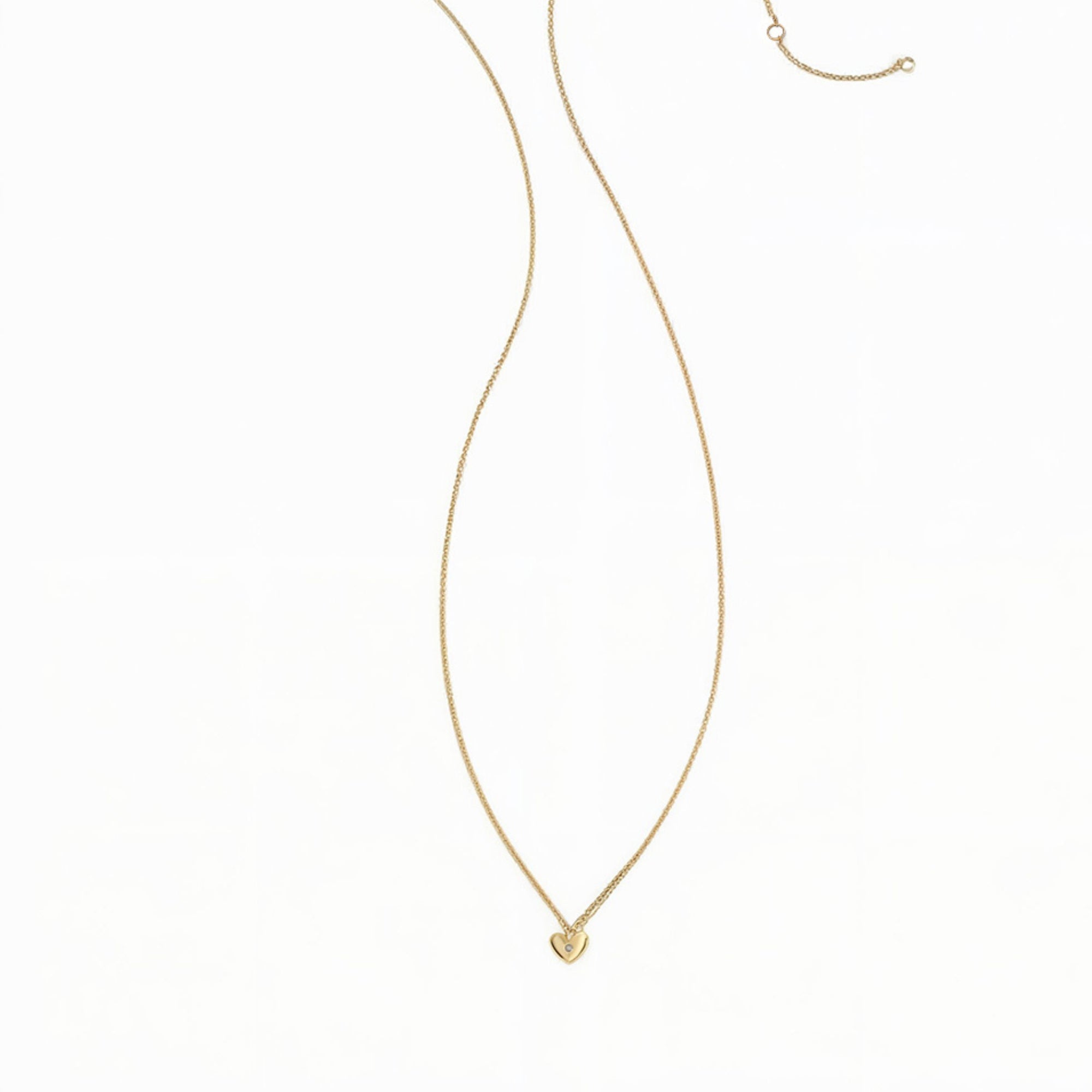 愛のダイヤモンド ミニハートネックレス