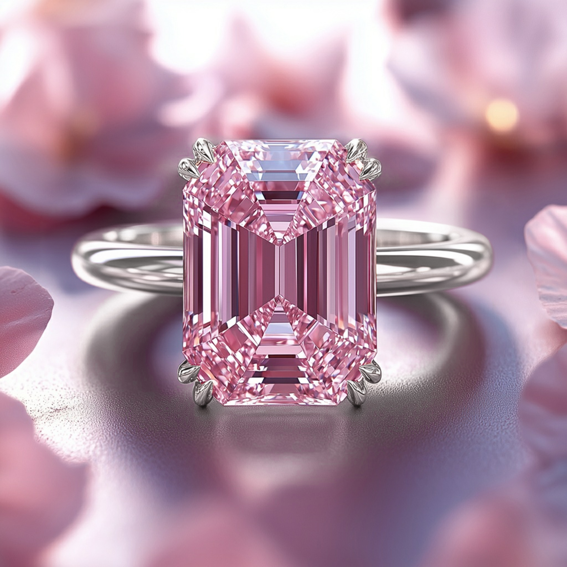 カミラ - ソリティア モアッサナイトリング