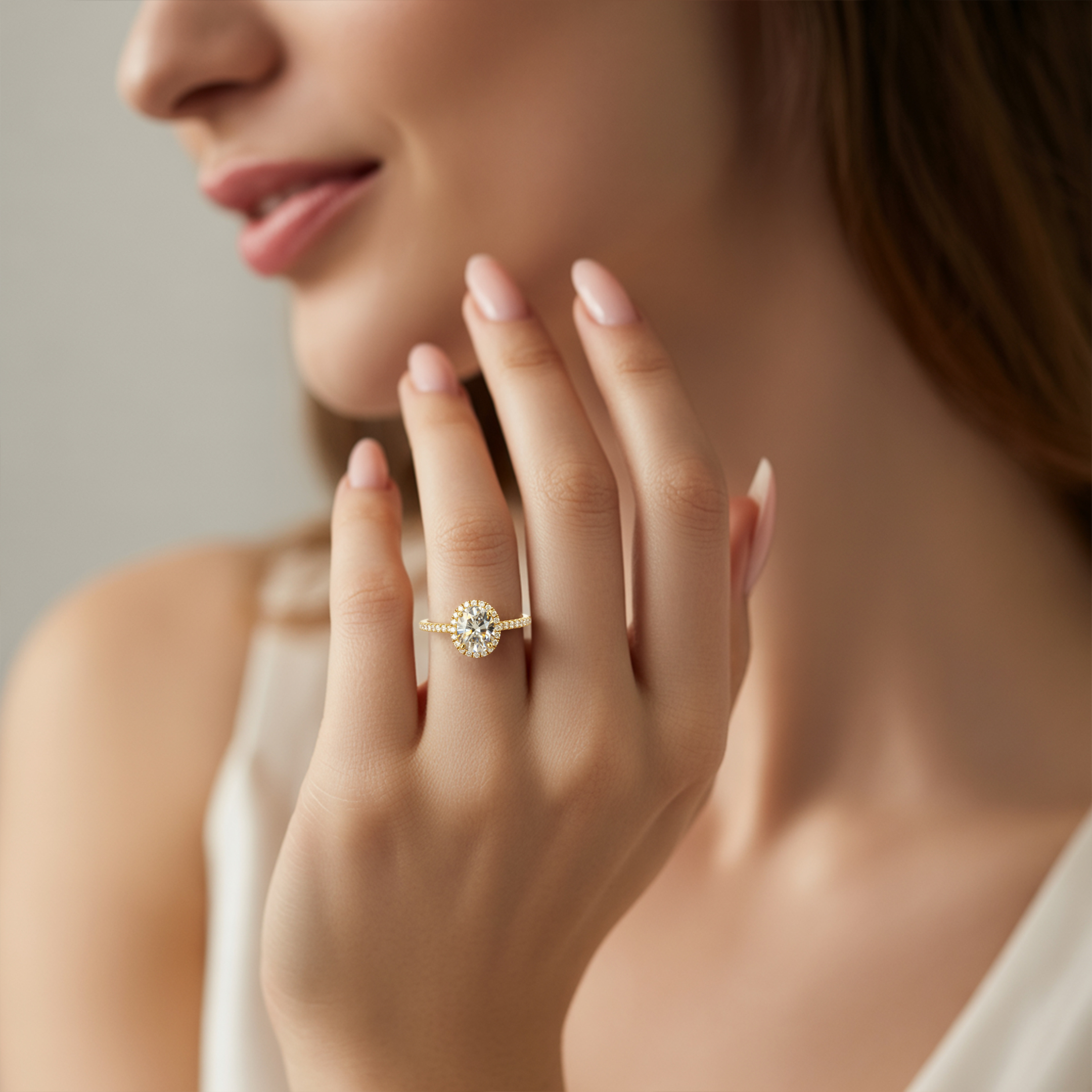 ルナ – ハローモアッサナイトリング