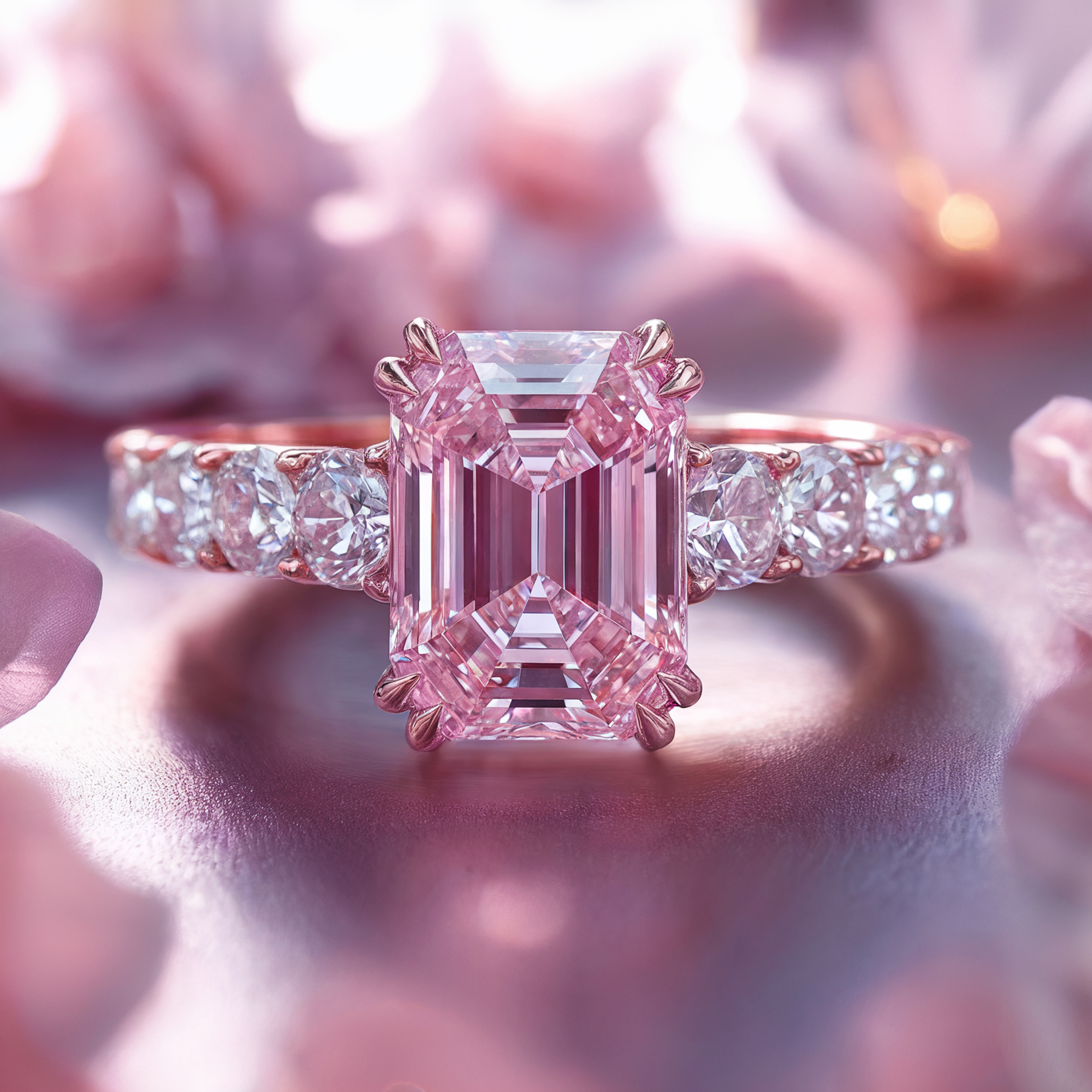 The Camilla 1CT Pink Moissanite Ring