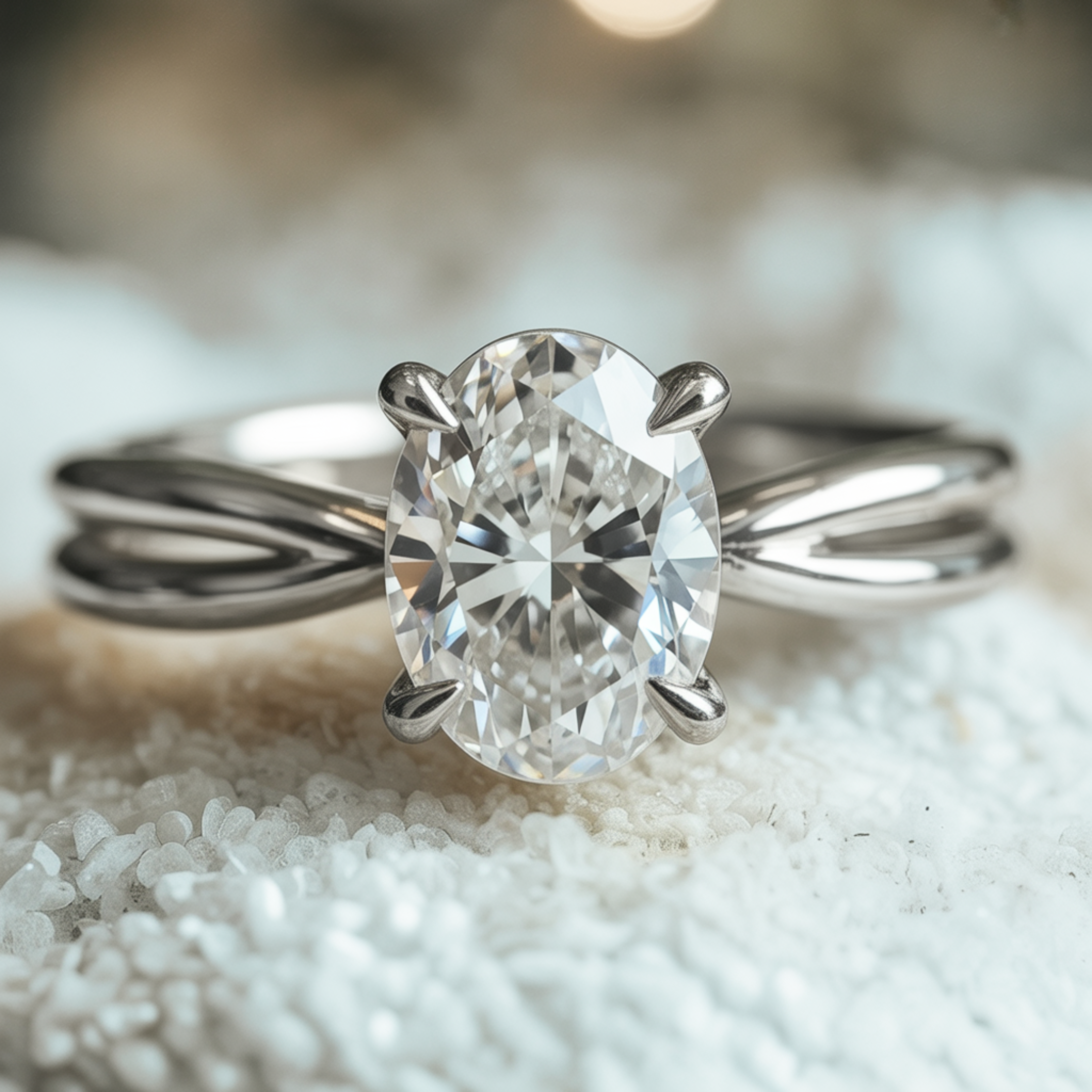 セレスティン - インフィニティ モアッサナイトリング