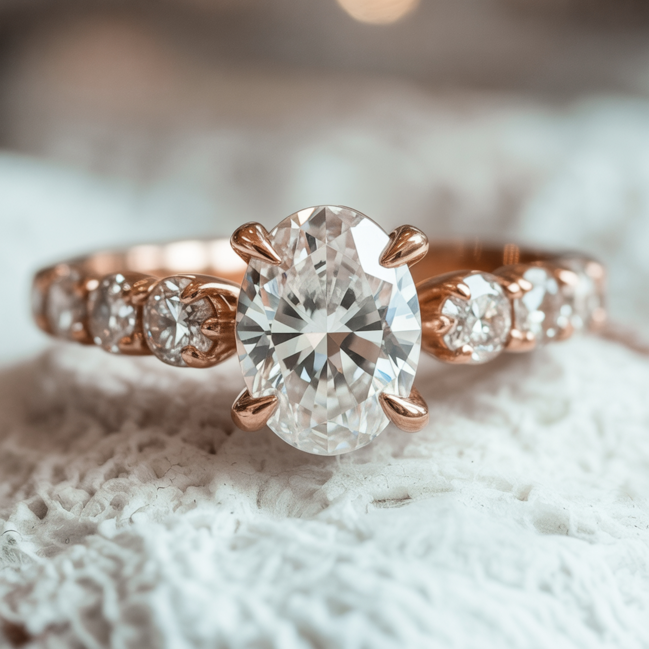 セレスティン 1CT モアッサナイトリング