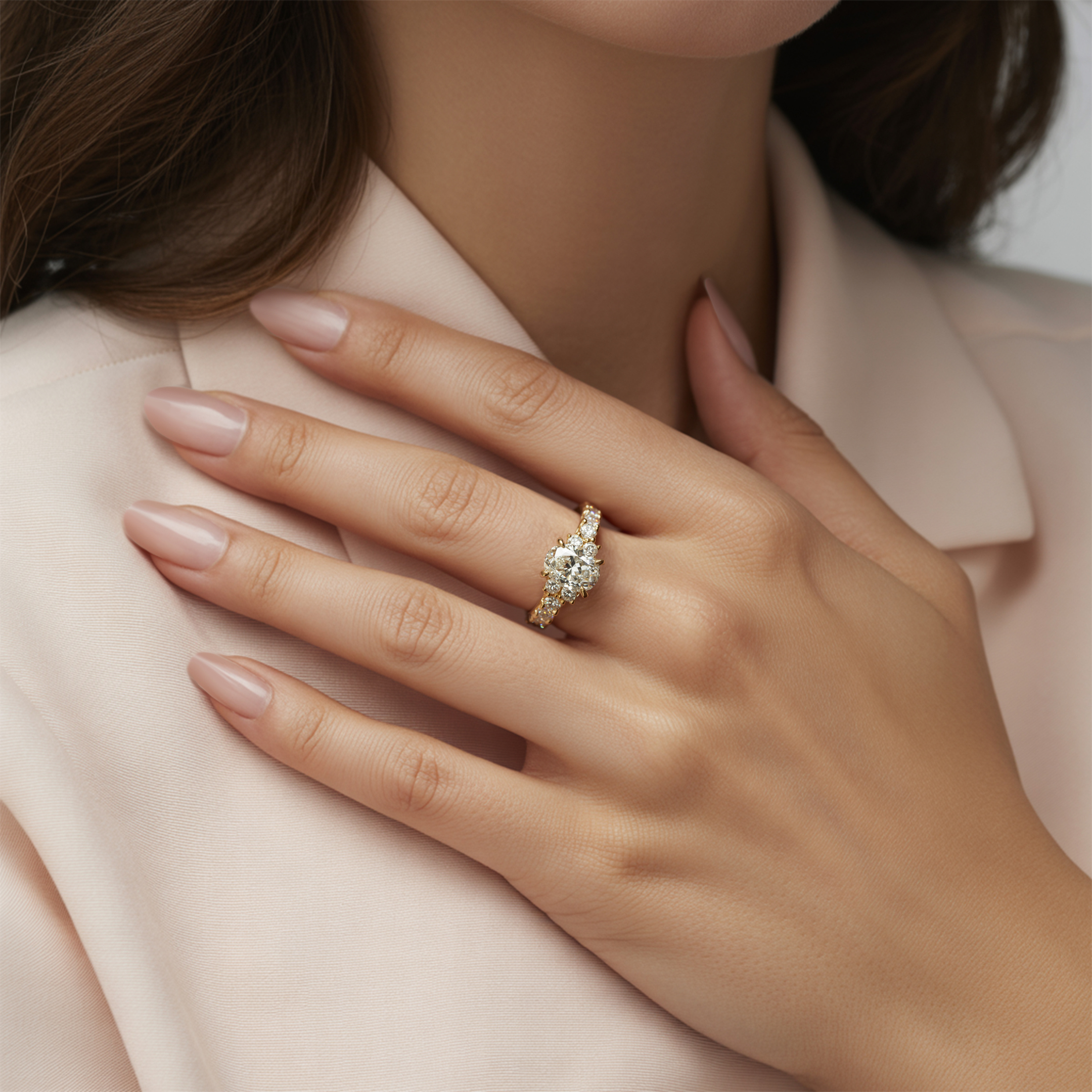 アデリナ・レイ — オーバルカット モアッサナイトリング