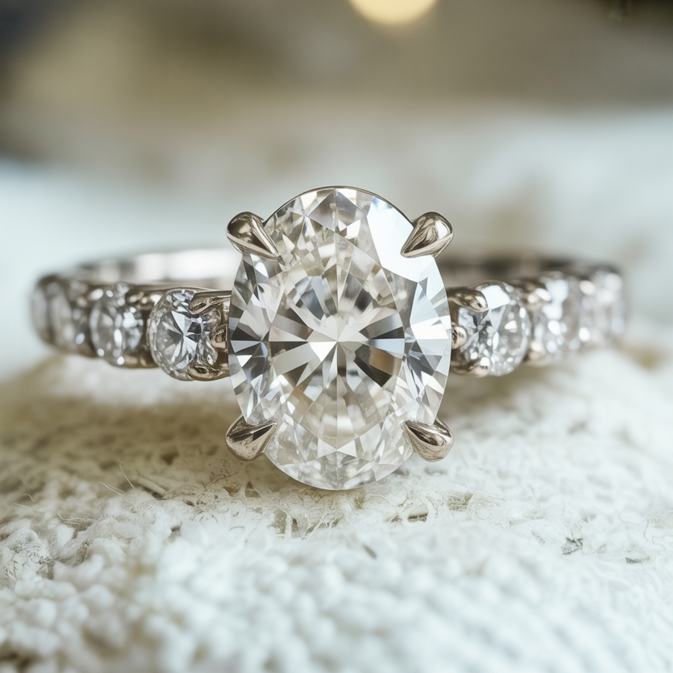 セレスティン 3CT モアッサナイトリング