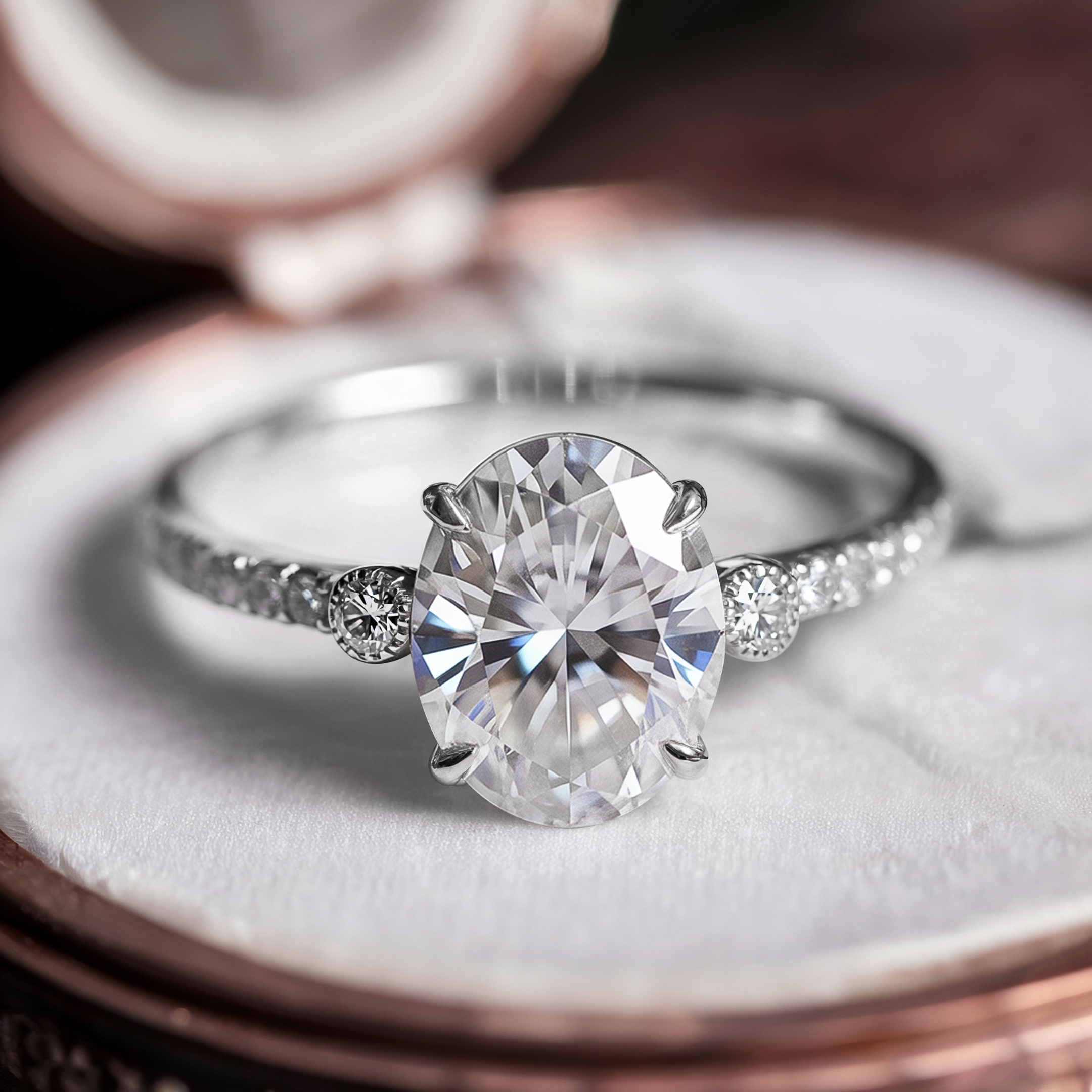 La bague Luna 3CT en Moissanite