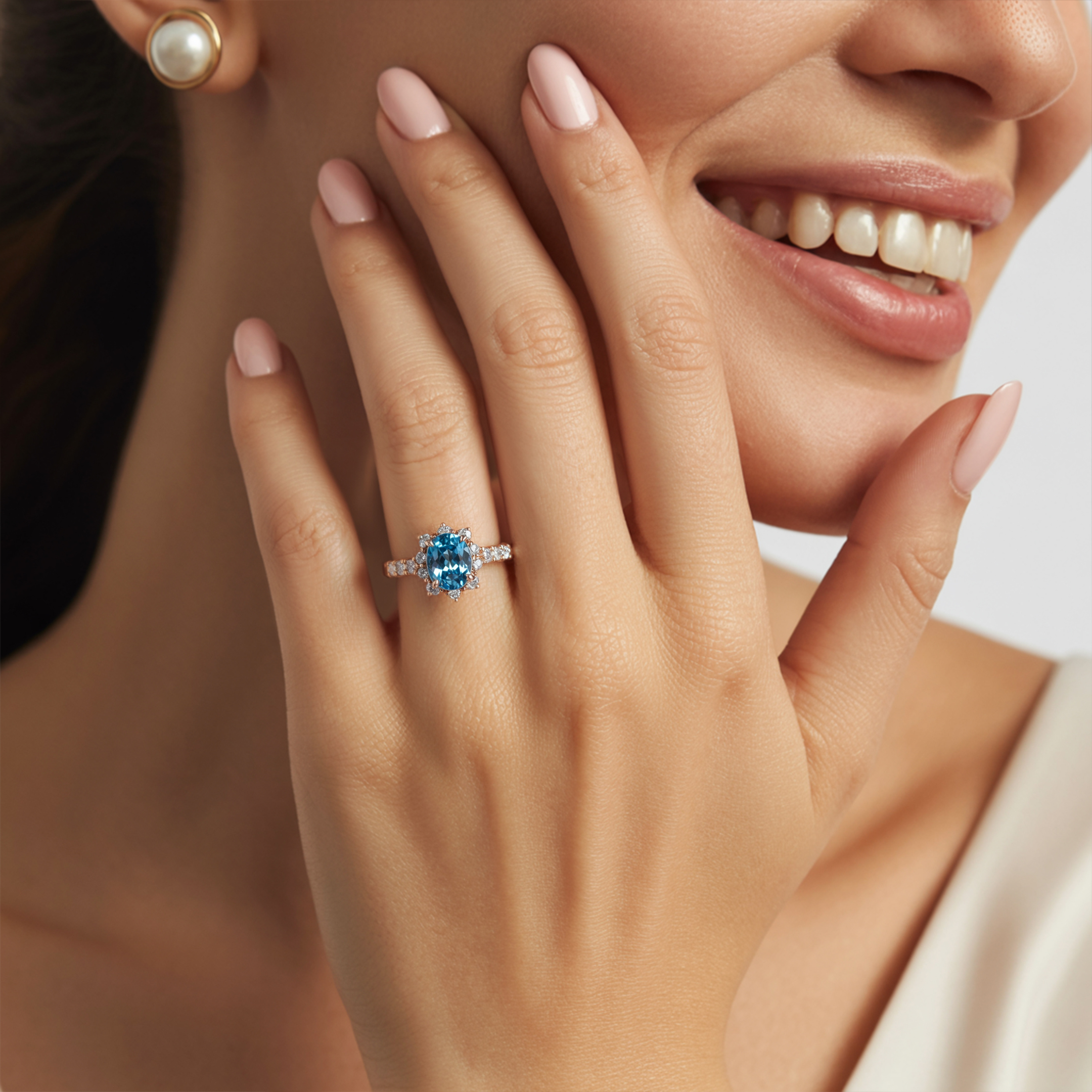 カテリーナ オーバルカット モアッサナイトリング