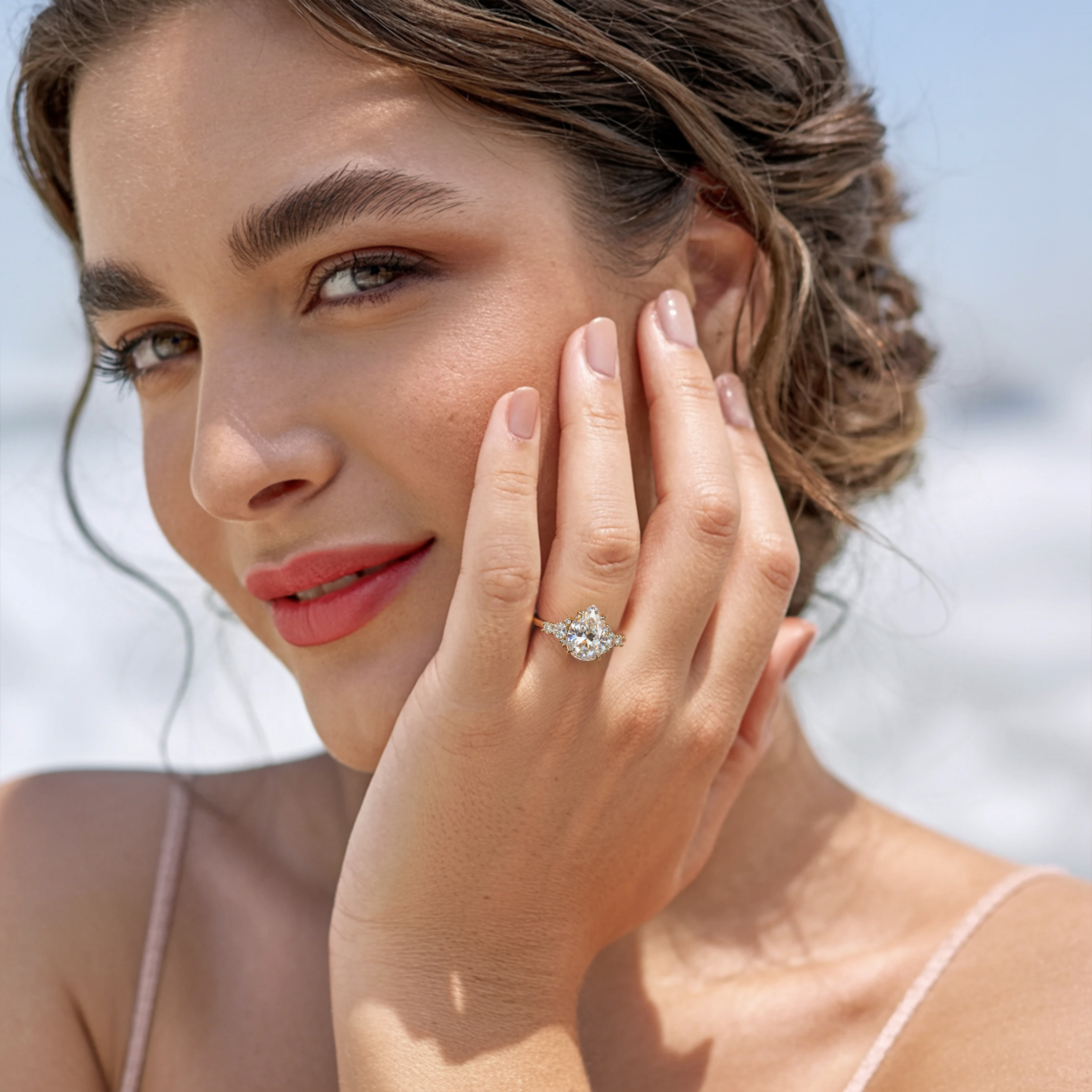 ベラ ジュエル ペアカット モアッサナイトリング