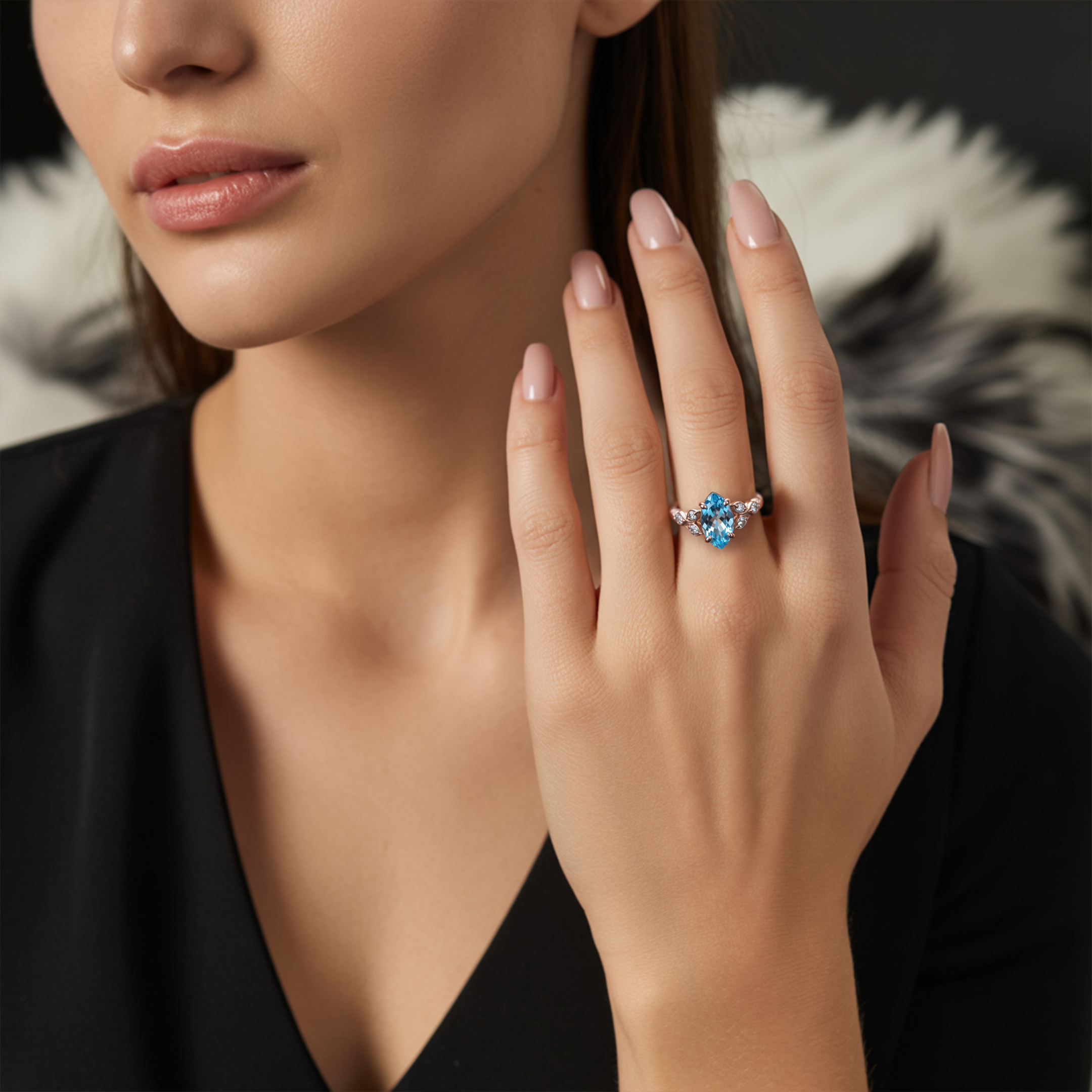 カタリーナ マーキスカット モアッサナイトリング