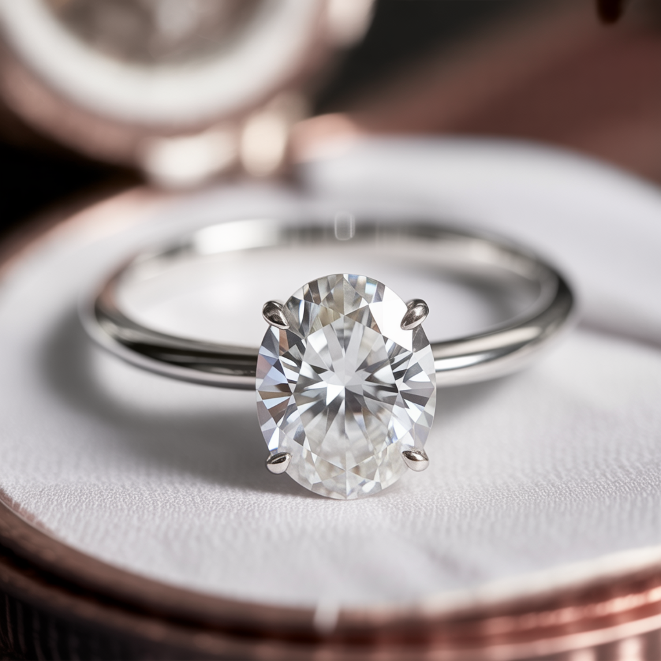 The Luna - ソリティアモアッサナイトリング