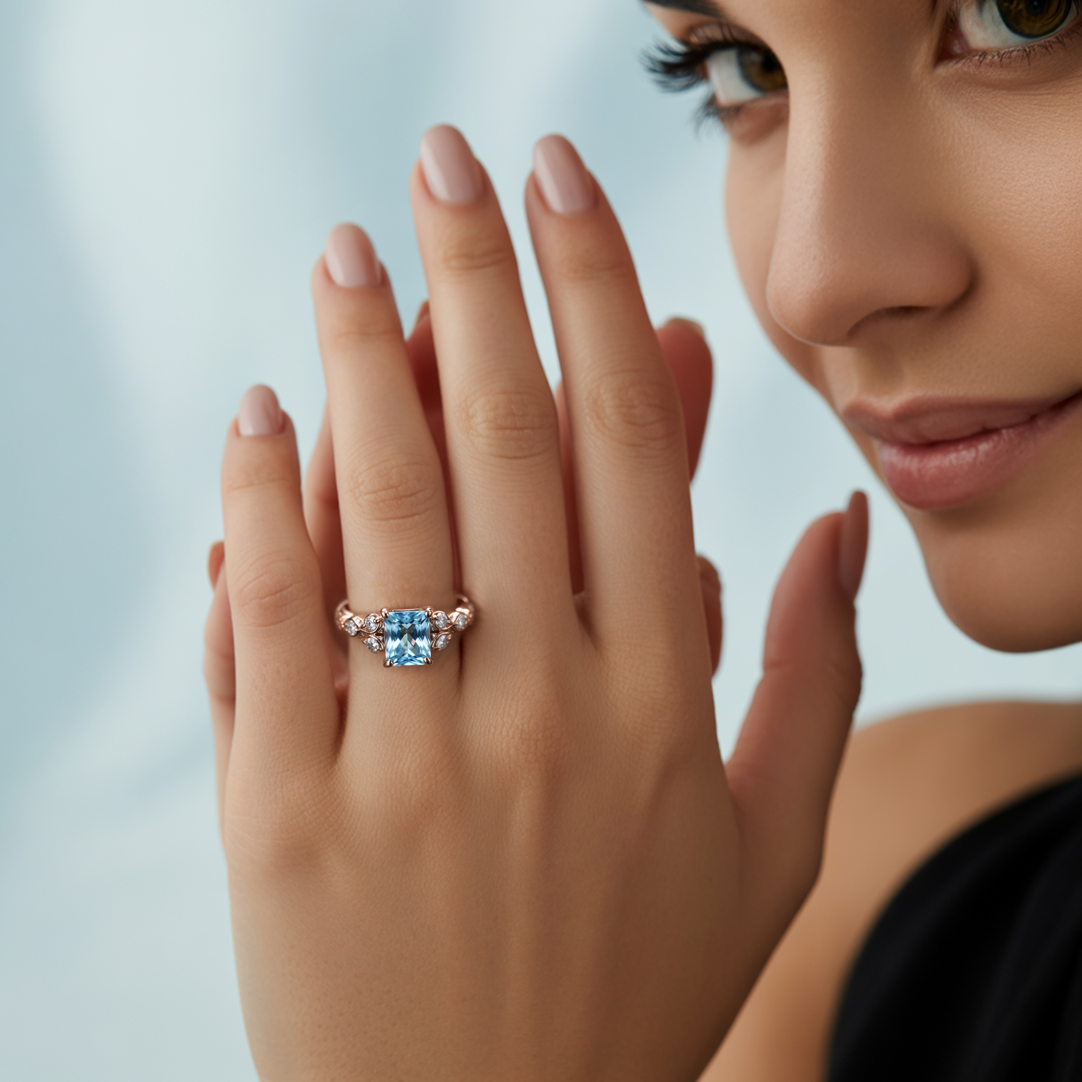 カタリナ ラディアントカット モアッサナイトリング