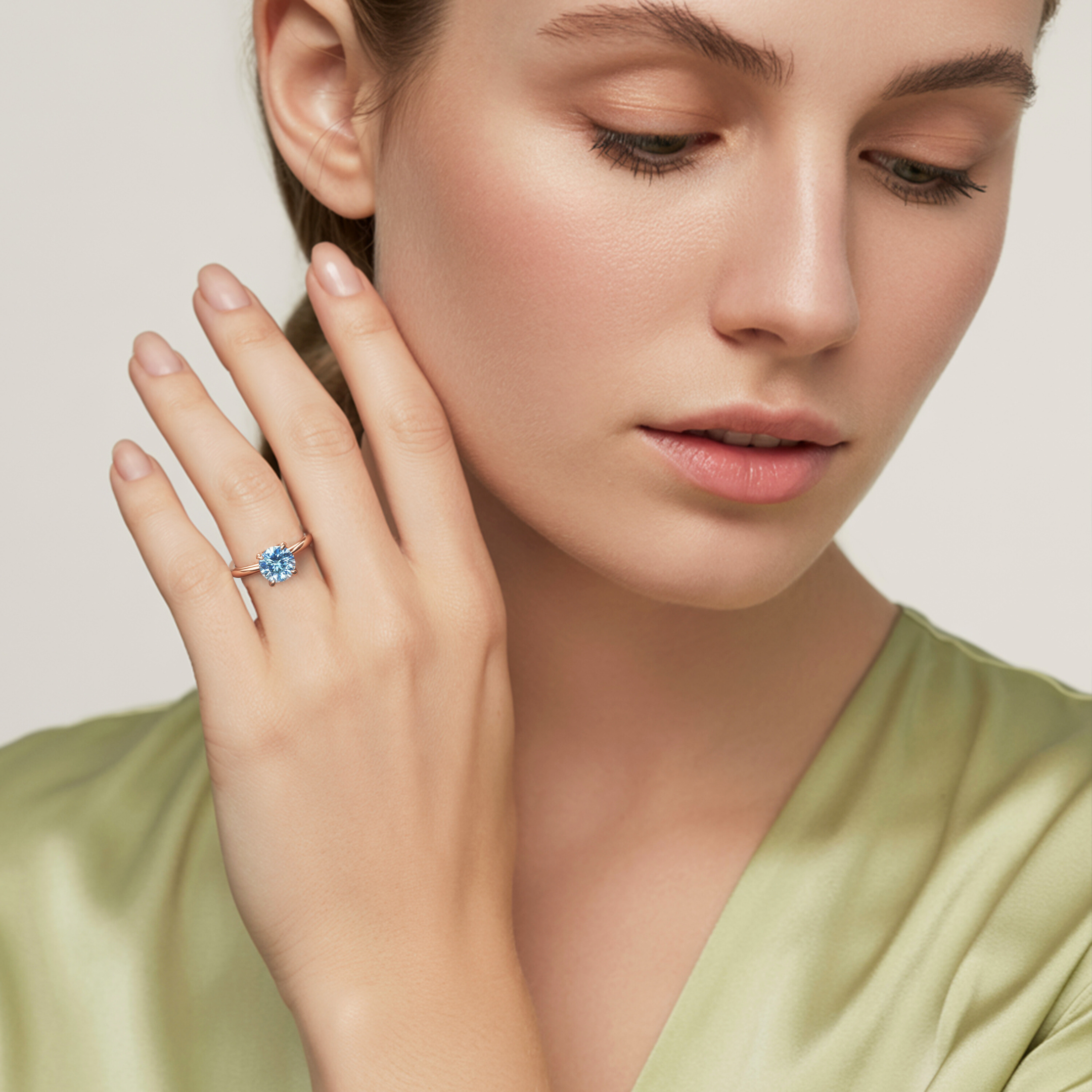 カタリーナ – ソリティア モアッサナイトリング