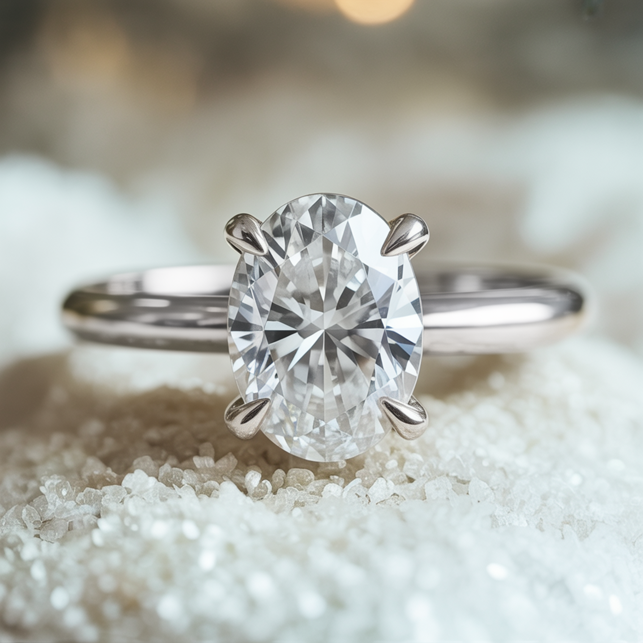 The Celestine - Solitaire Moissanite Ring