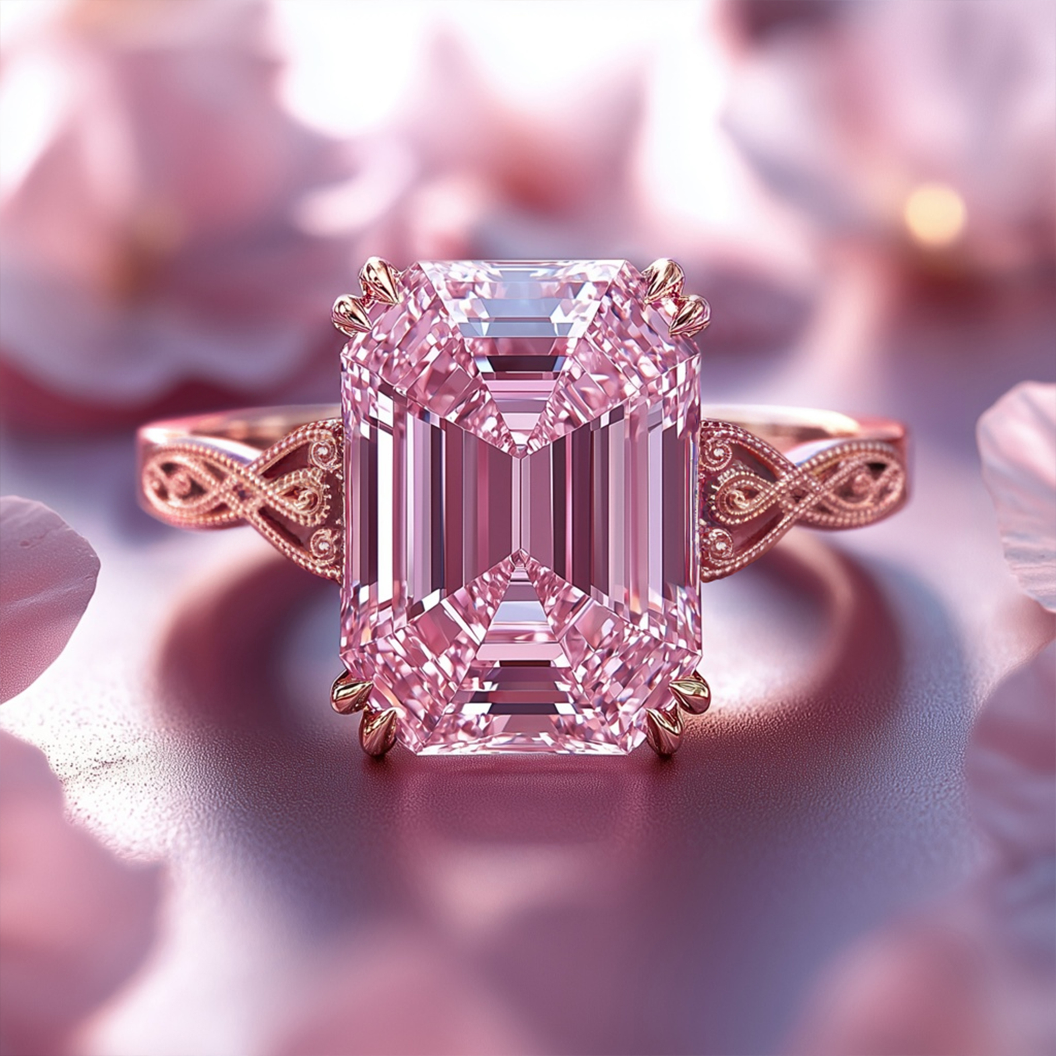 カミラ - ヴィンテージ モアッサナイトリング