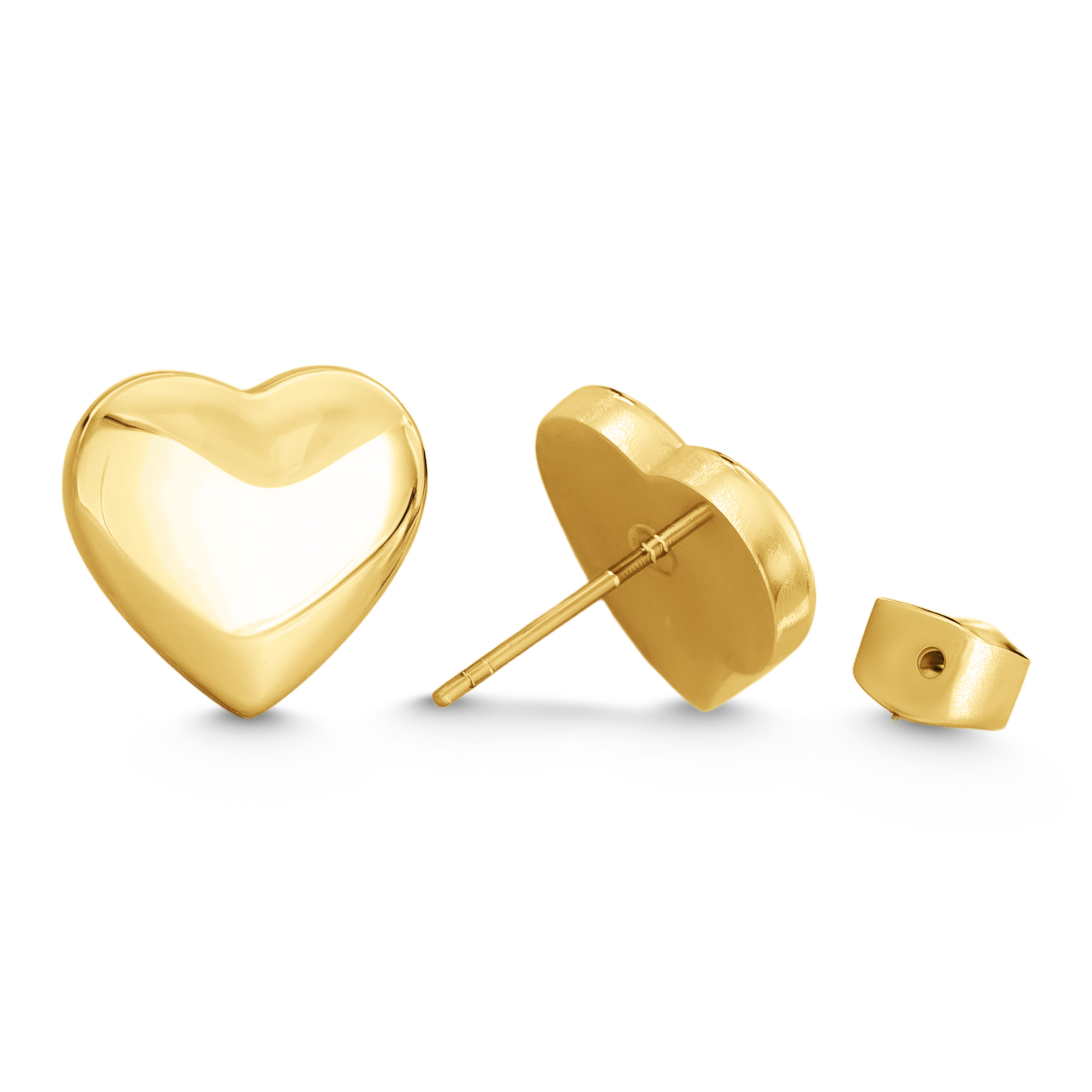 ぷっくりハートのピアス