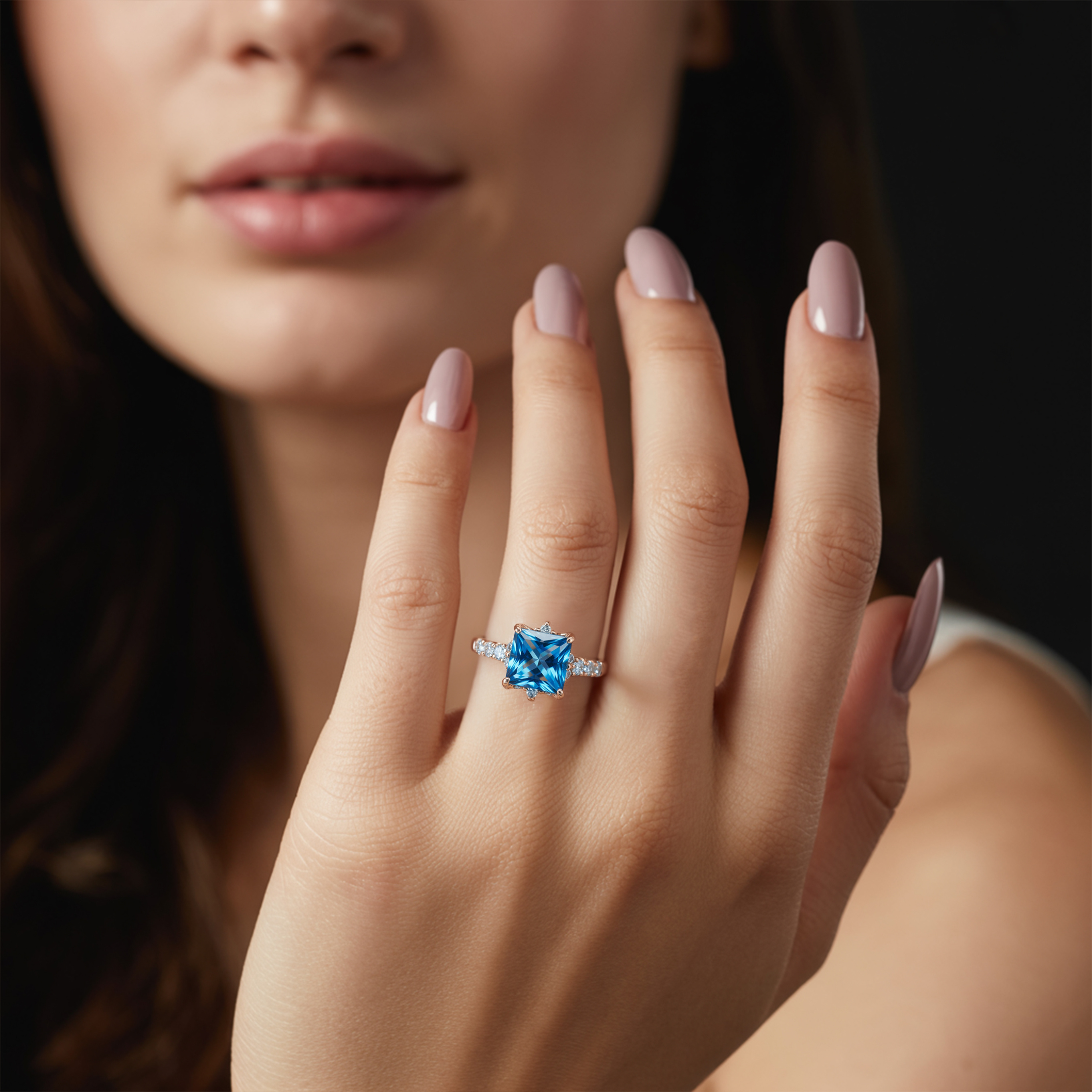 カテリーナ 4CT プリンセスカット モアッサナイトリング