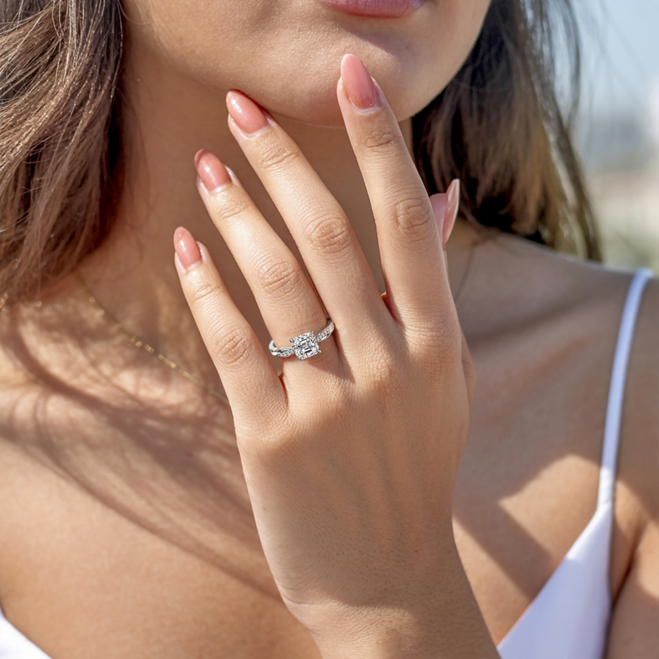 ツイストバンド 1CT — アッシャーカット モアッサナイトリング