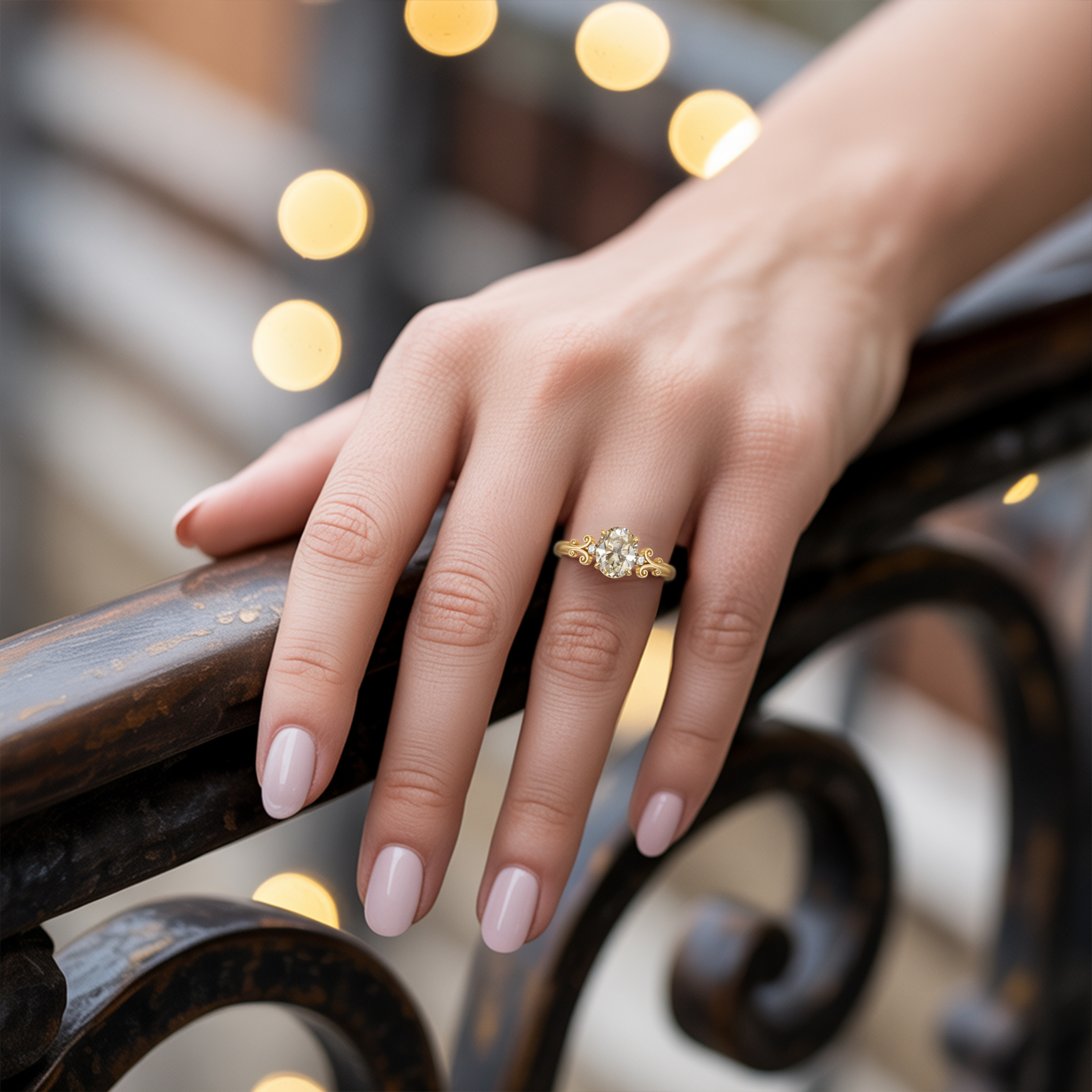 ルナ – ヴィンテージ モアサナイトリング