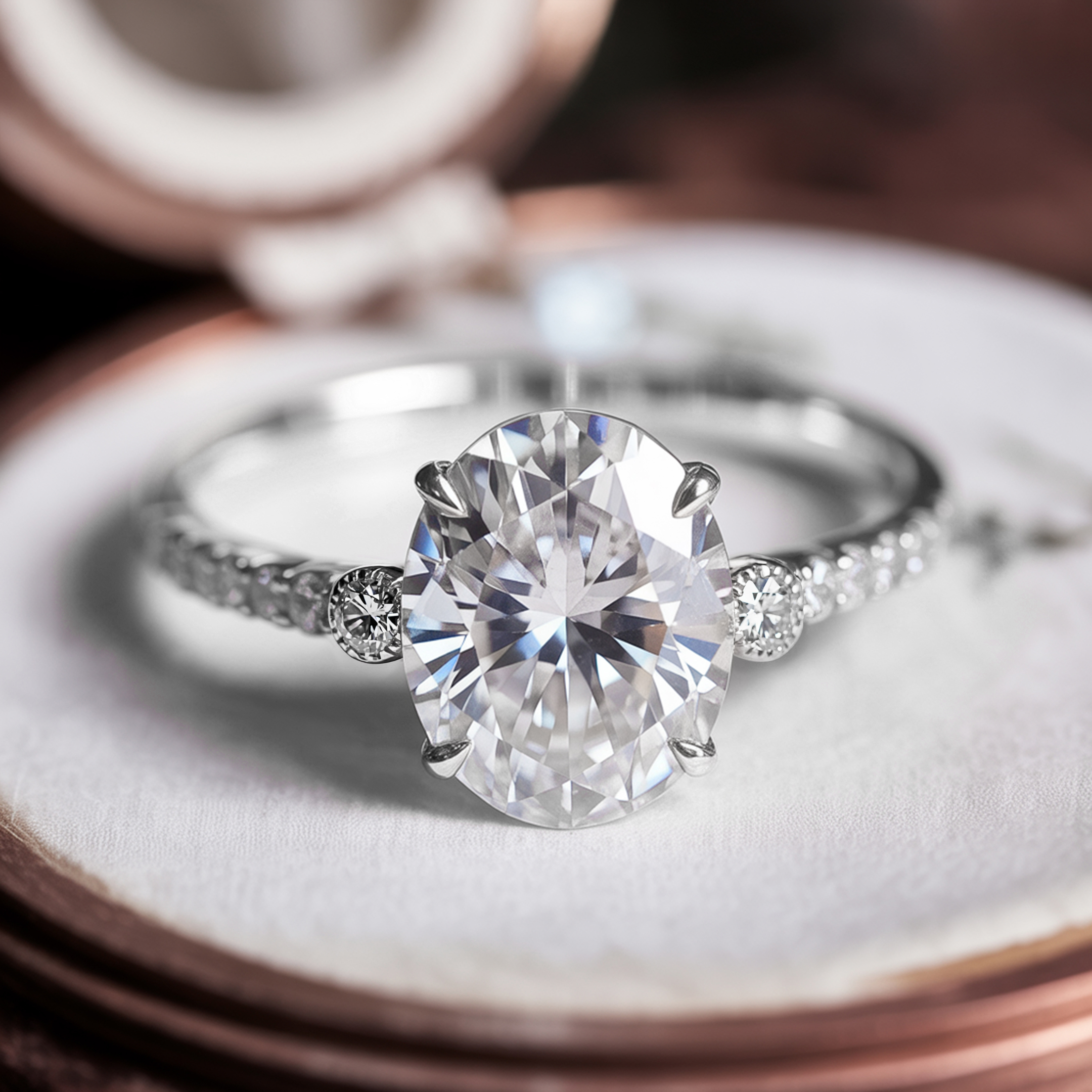 La Bague Luna 4CT en Moissanite