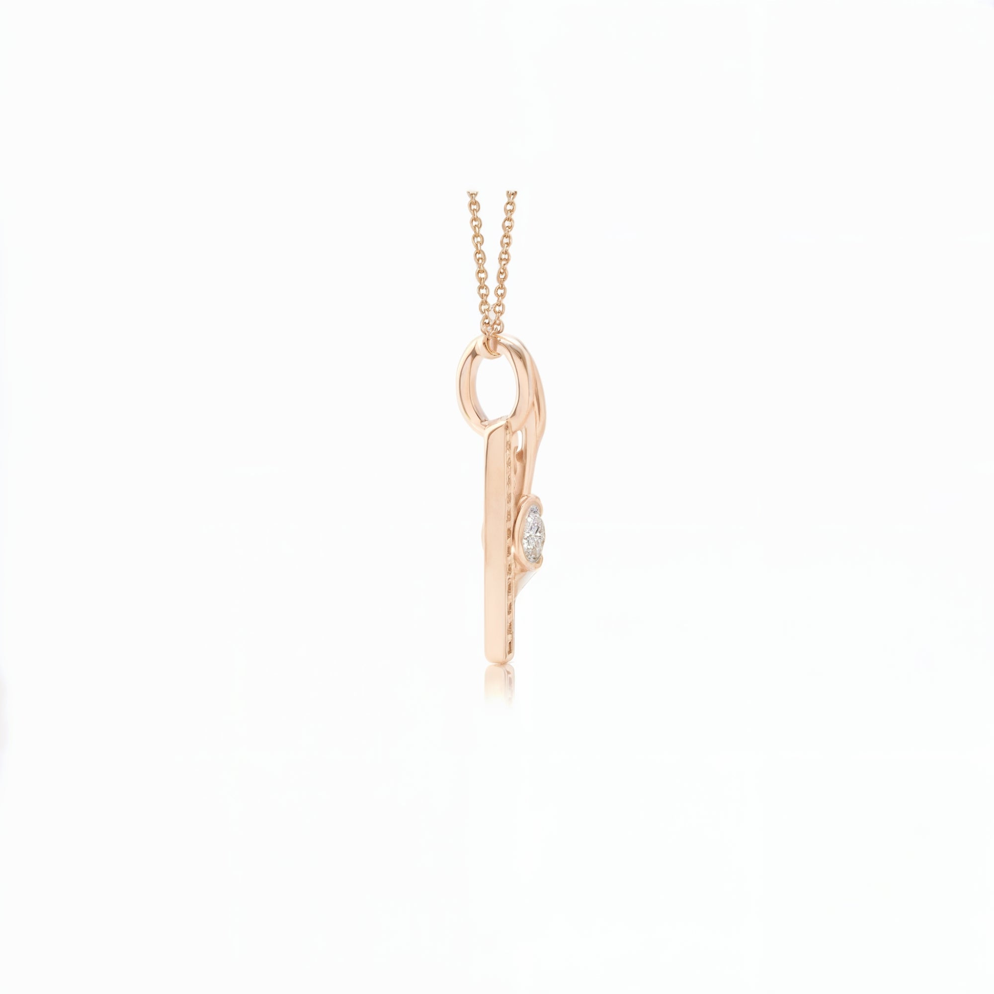 ダイヤモンドハート インフィニティ ループ ネックレス