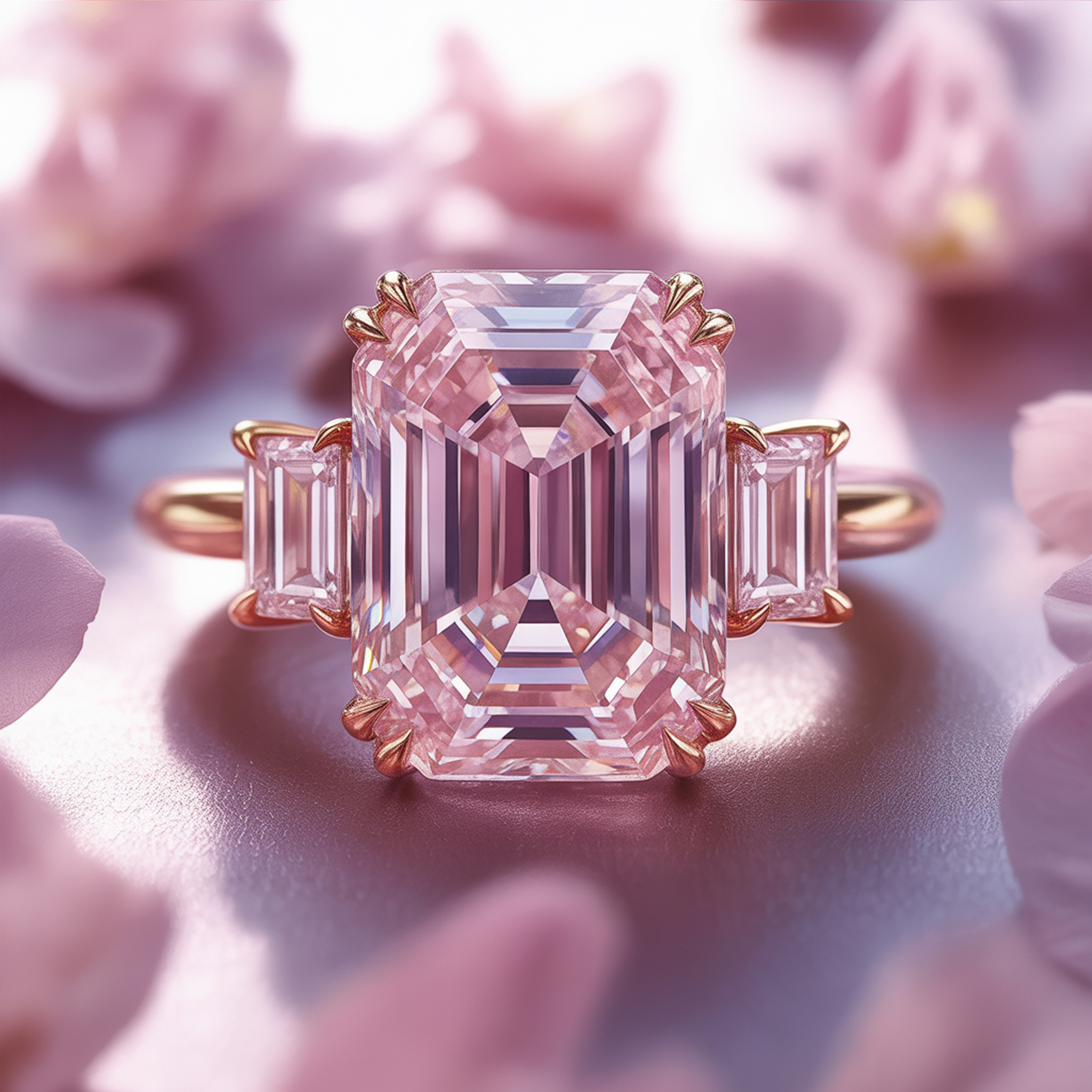 カミラ - スリーストーン モアッサナイトリング