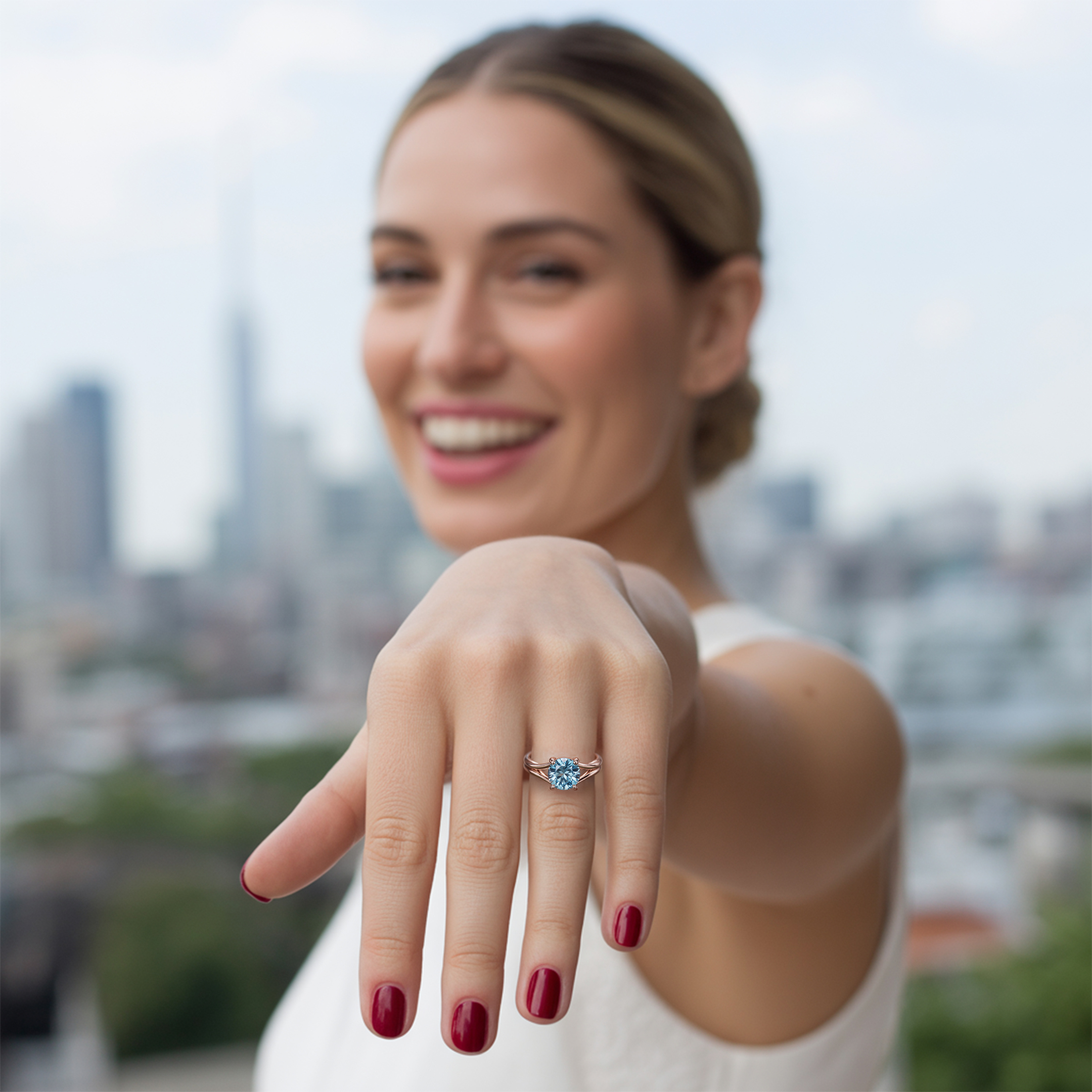 カタリーナ – スプリットシャンク モアッサナイトリング