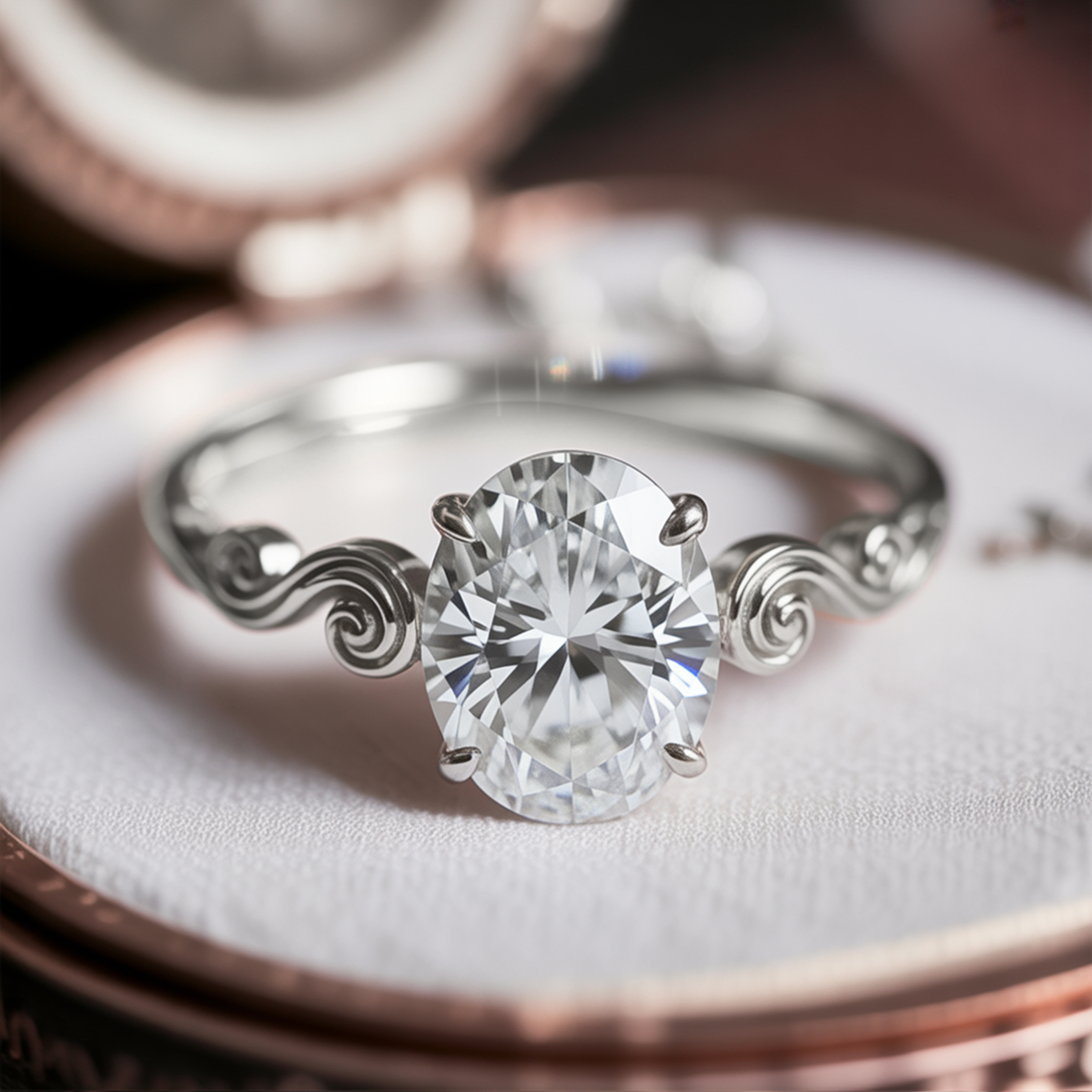 ルナ - ヴィンテージ モアサナイトリング