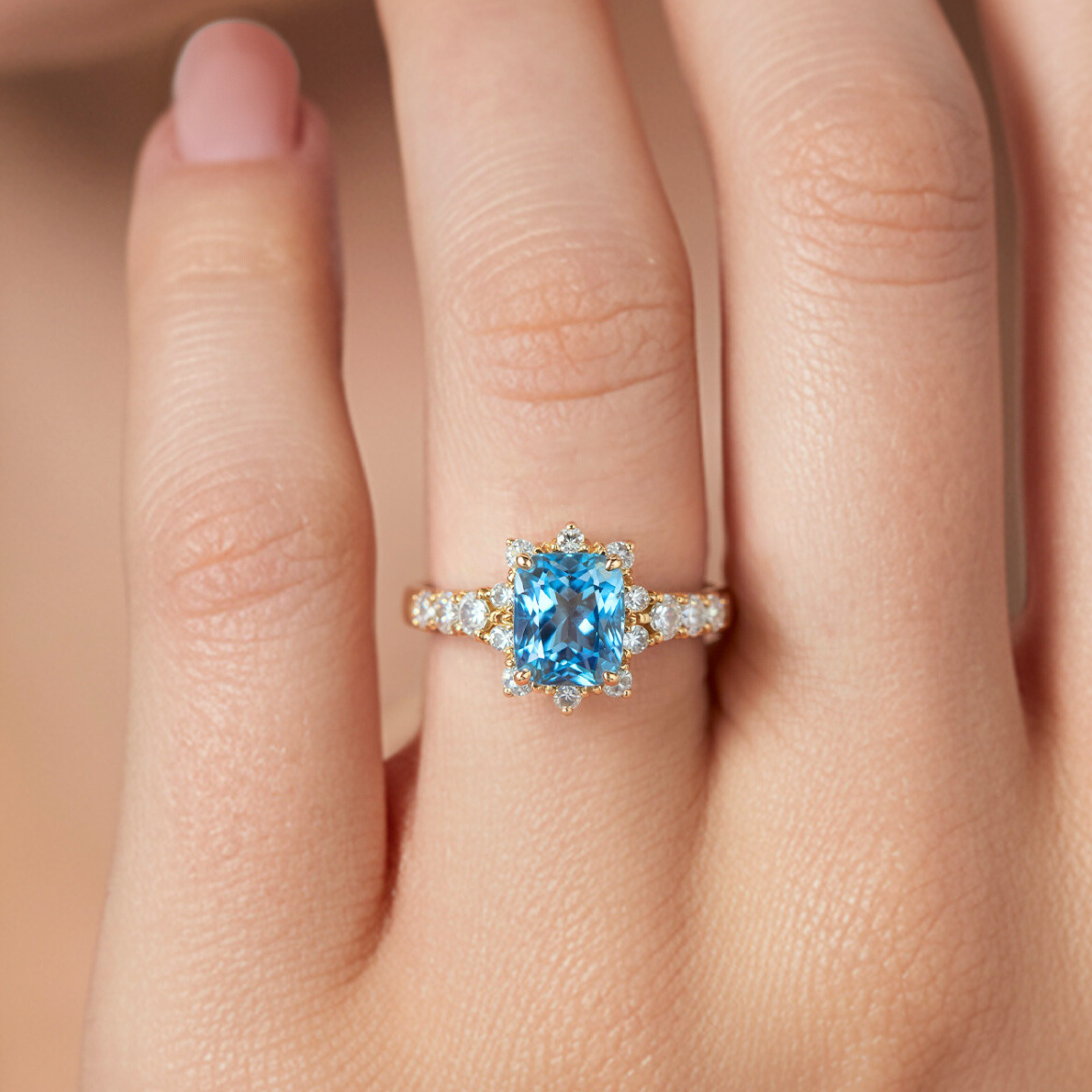 カテリーナ ラディアントカット モアッサナイトリング