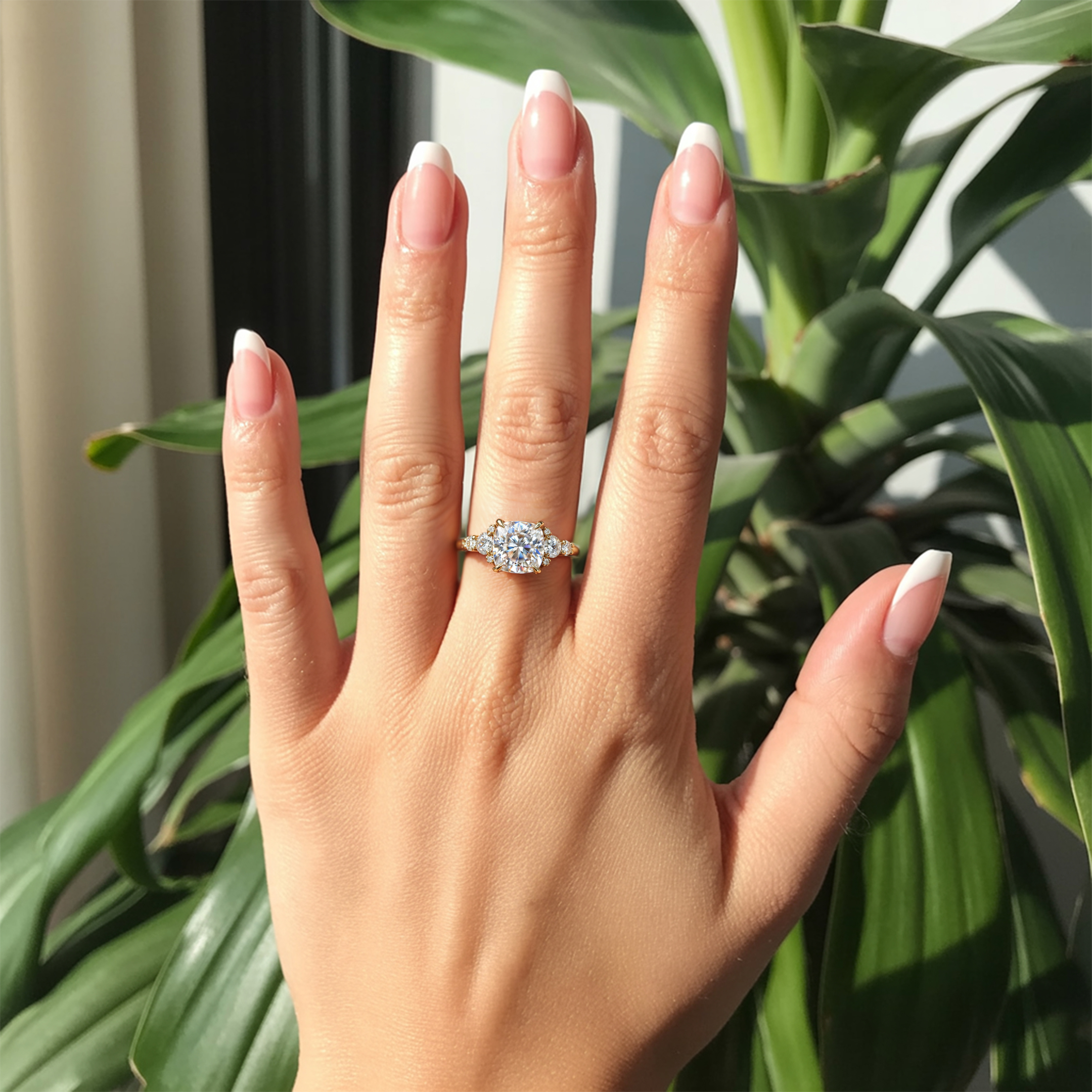 ベラ ジュエル クッションカット モアッサナイトリング