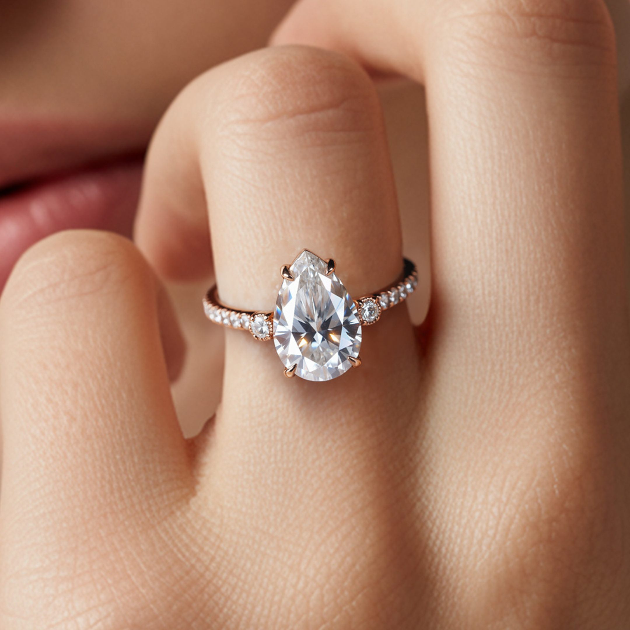 The Luna | 未来の妻へ — ペアカット モアッサナイトリング