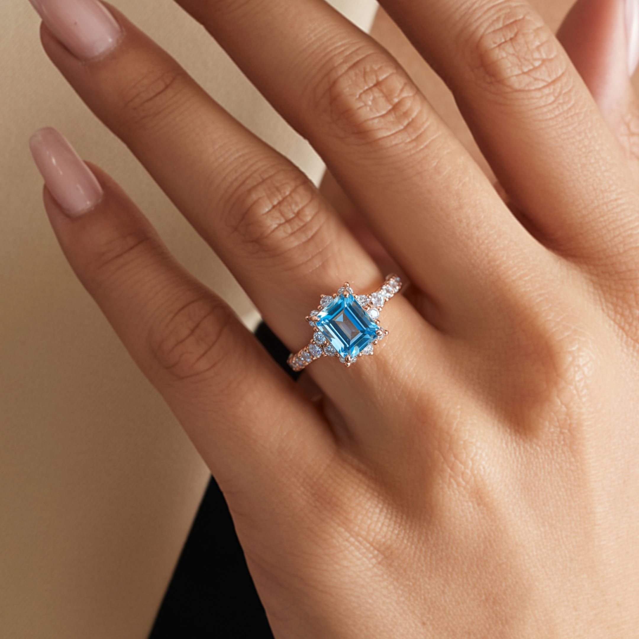 カテリーナ エメラルドカット モアッサナイトリング