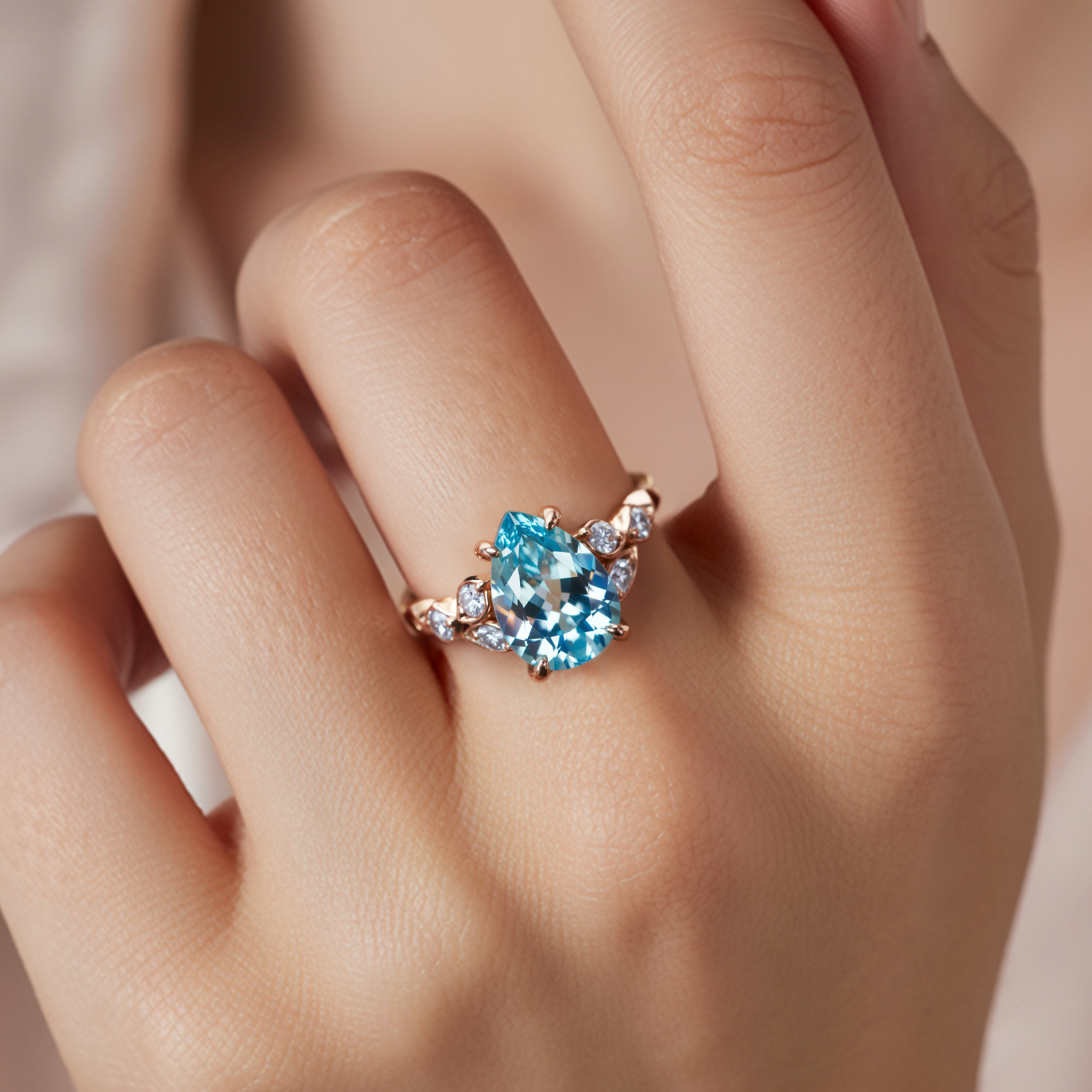 カタリナ ペアカット モアサナイトリング