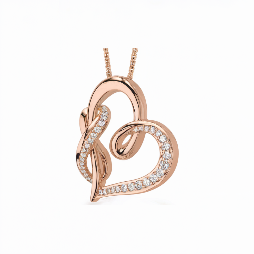 ダイヤモンド インフィニティ ハート ネックレス
