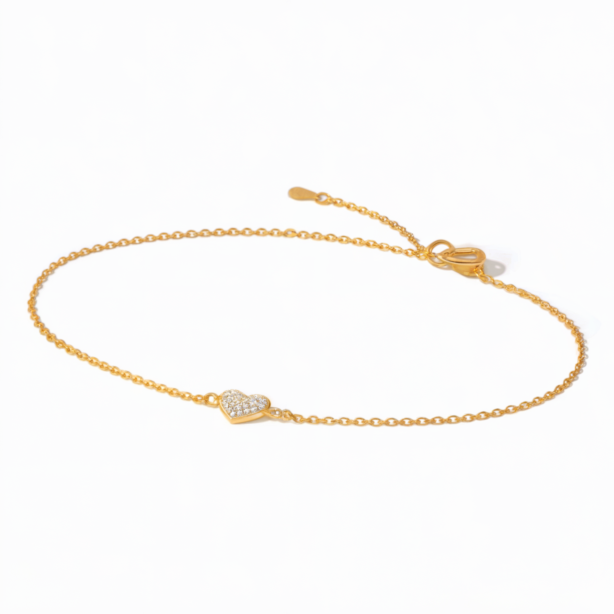 <p>時代を超越したダイヤモンドハートブレスレット</p>