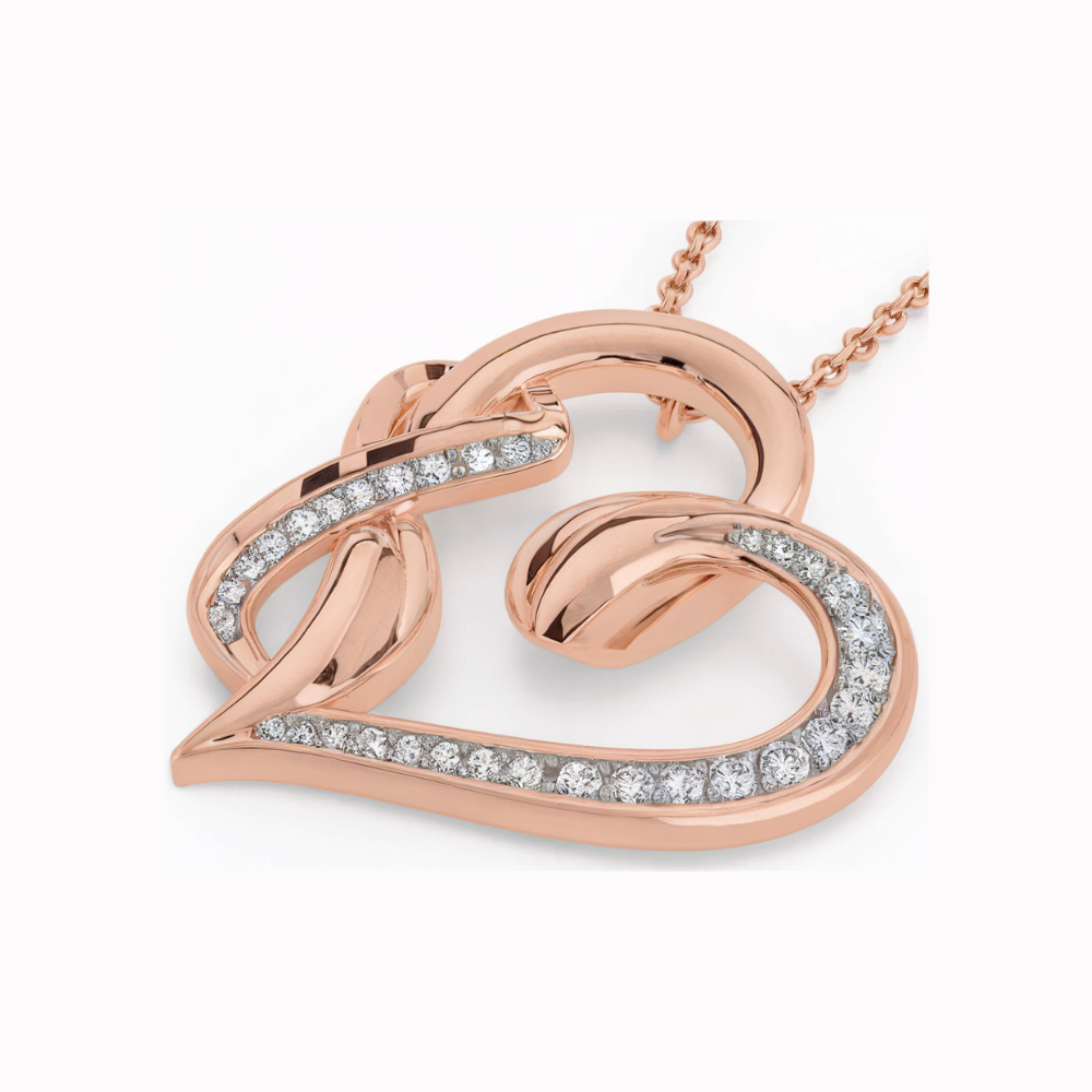 ダイヤモンド インフィニティ ハート ネックレス