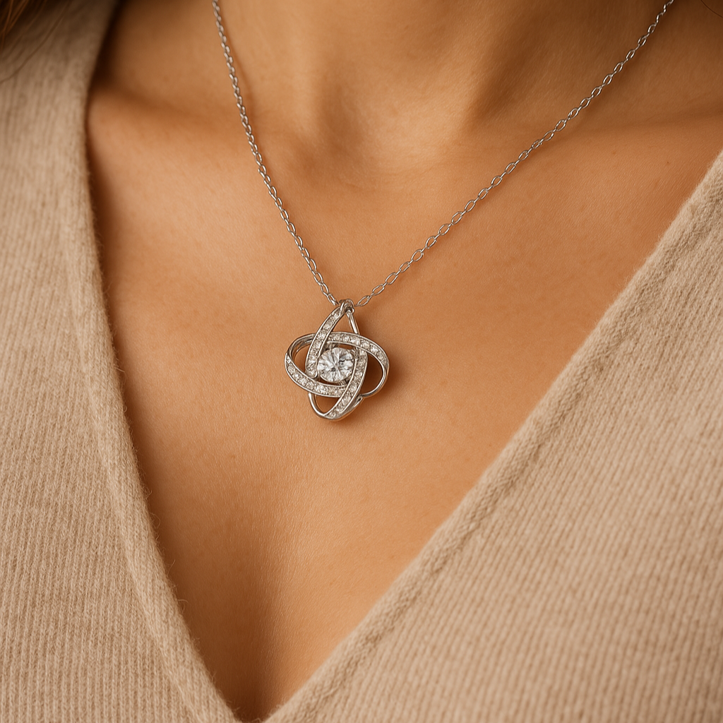 ラブノットネックレス | S925スターリングシルバー