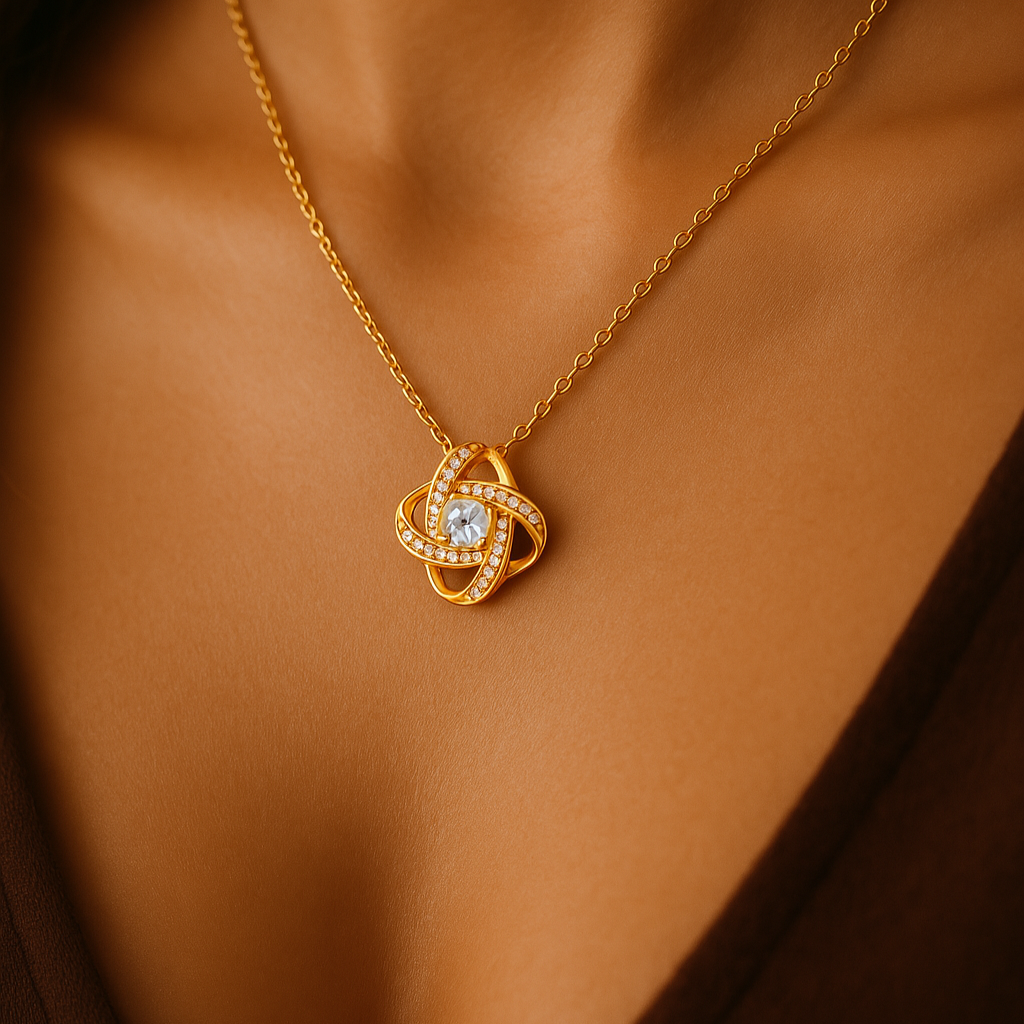 ラブノットネックレス | S925スターリングシルバー