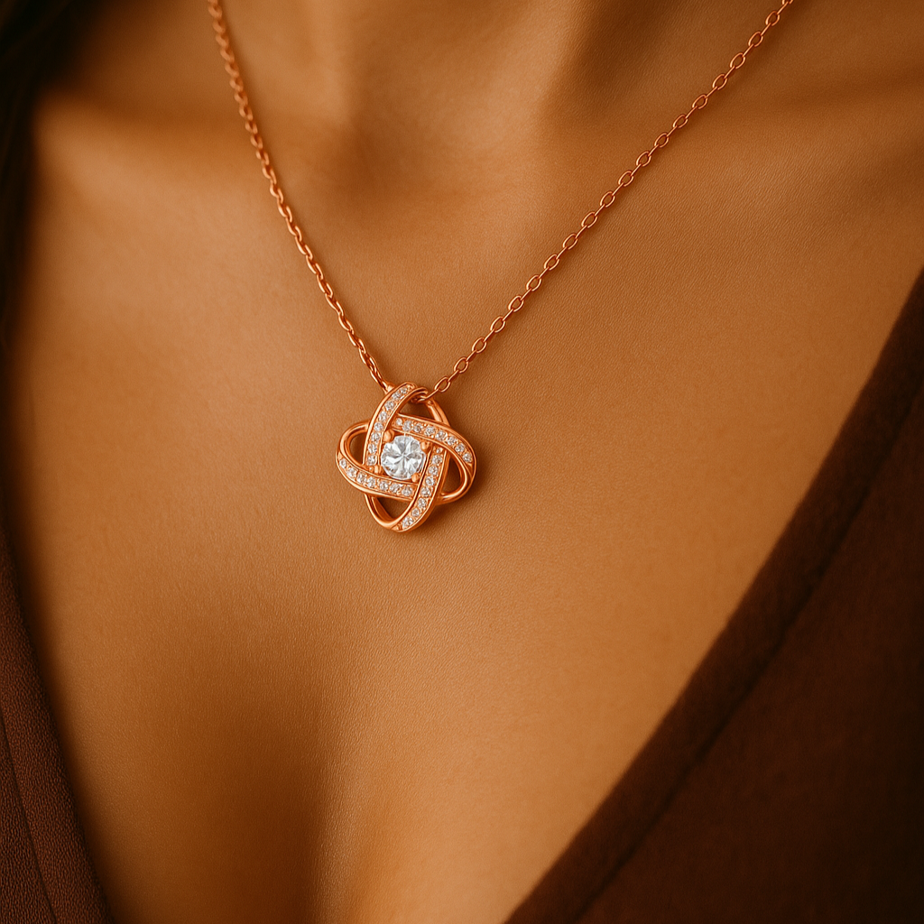 ラブノットネックレス | S925スターリングシルバー