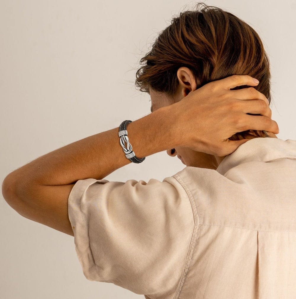 メンズ「永遠の愛」インフィニティステンレススチールブレスレット