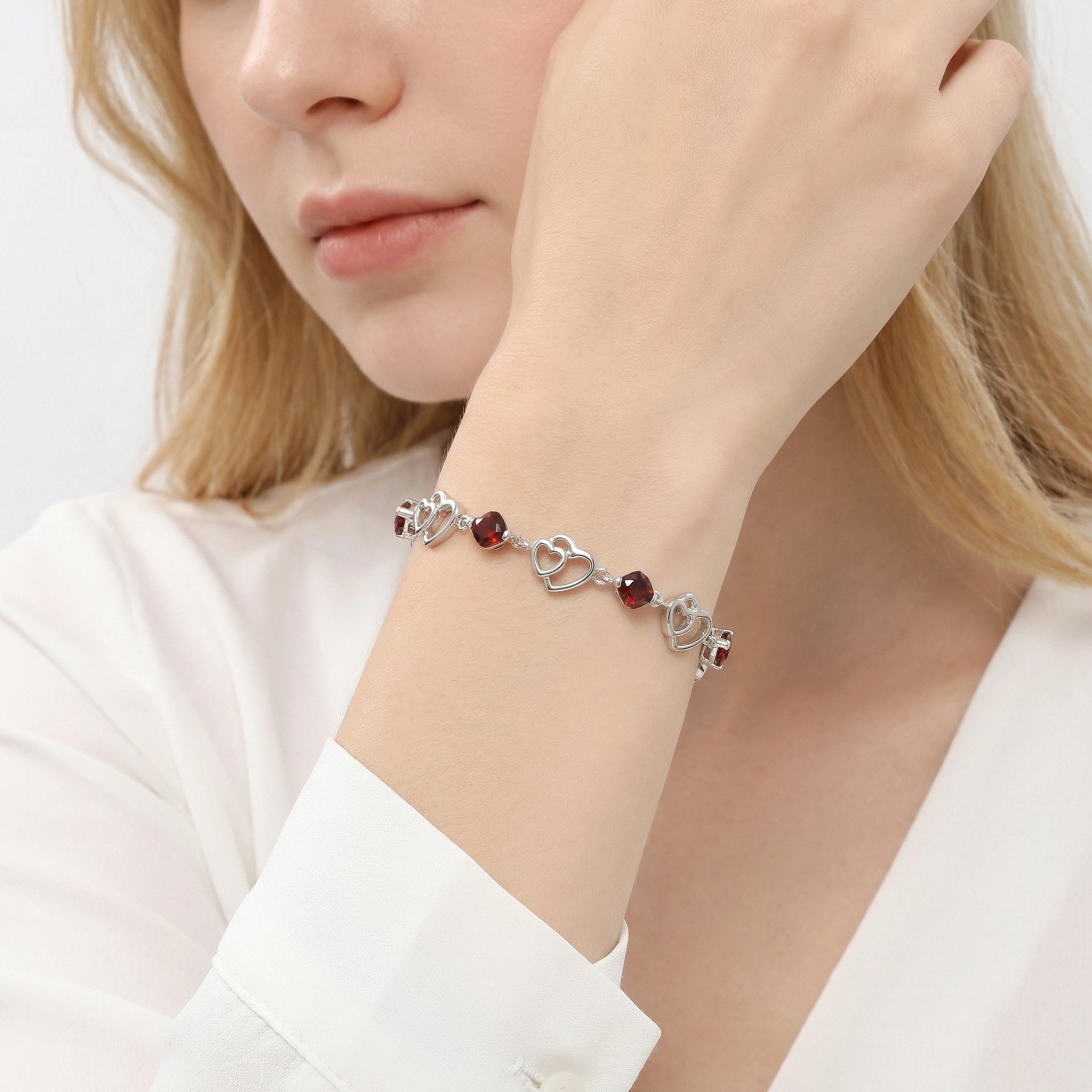 Jolee Heart Bracelet - S925 Sterling Silver