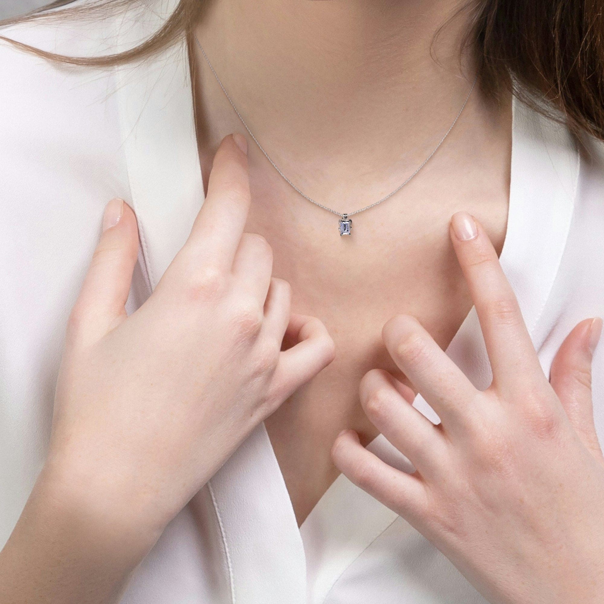 パーソナライズ誕生石ネックレス - S925スターリングシルバー