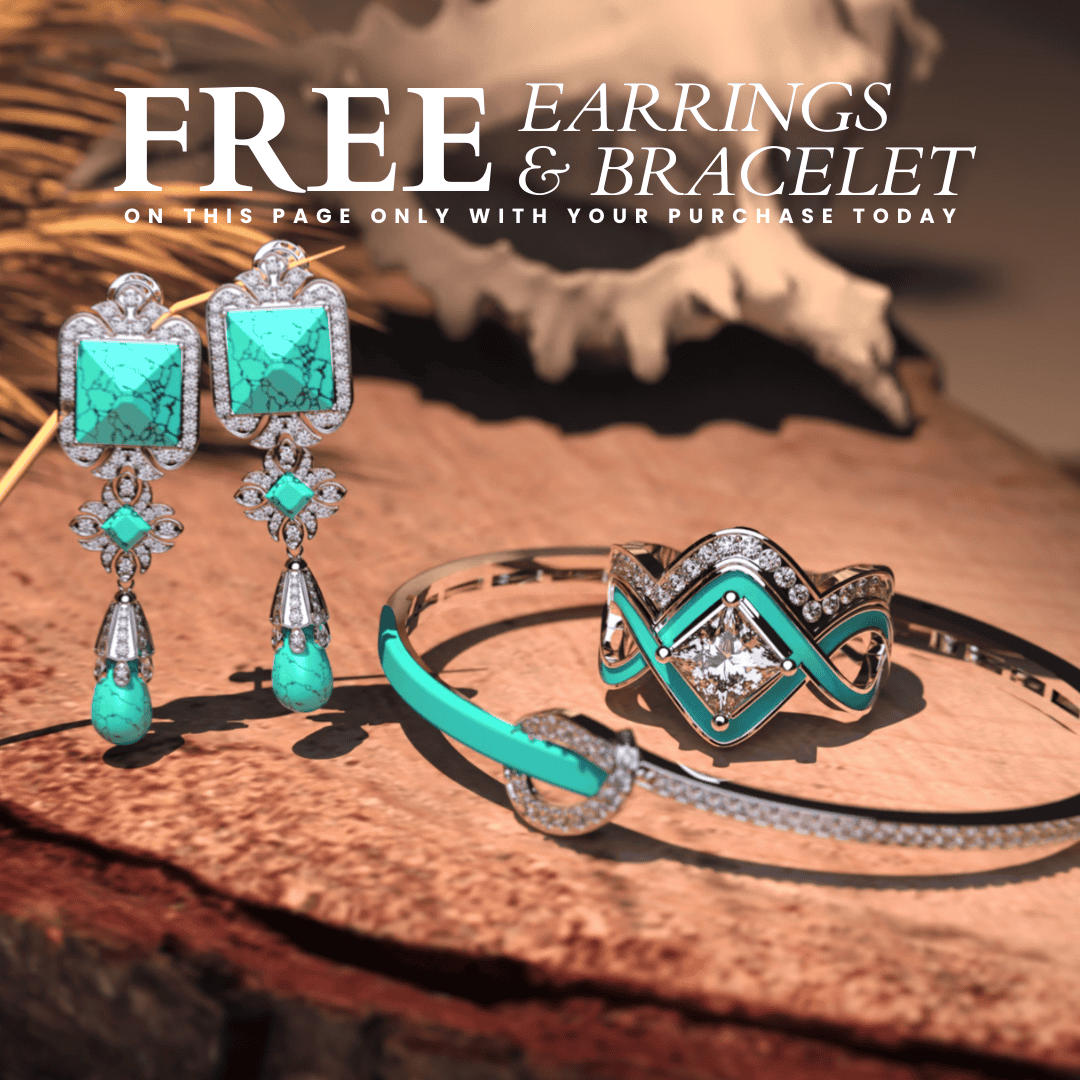 オーシャンセット:人気リング+ブレスレット & イヤリング無料 - S925スターリングシルバー