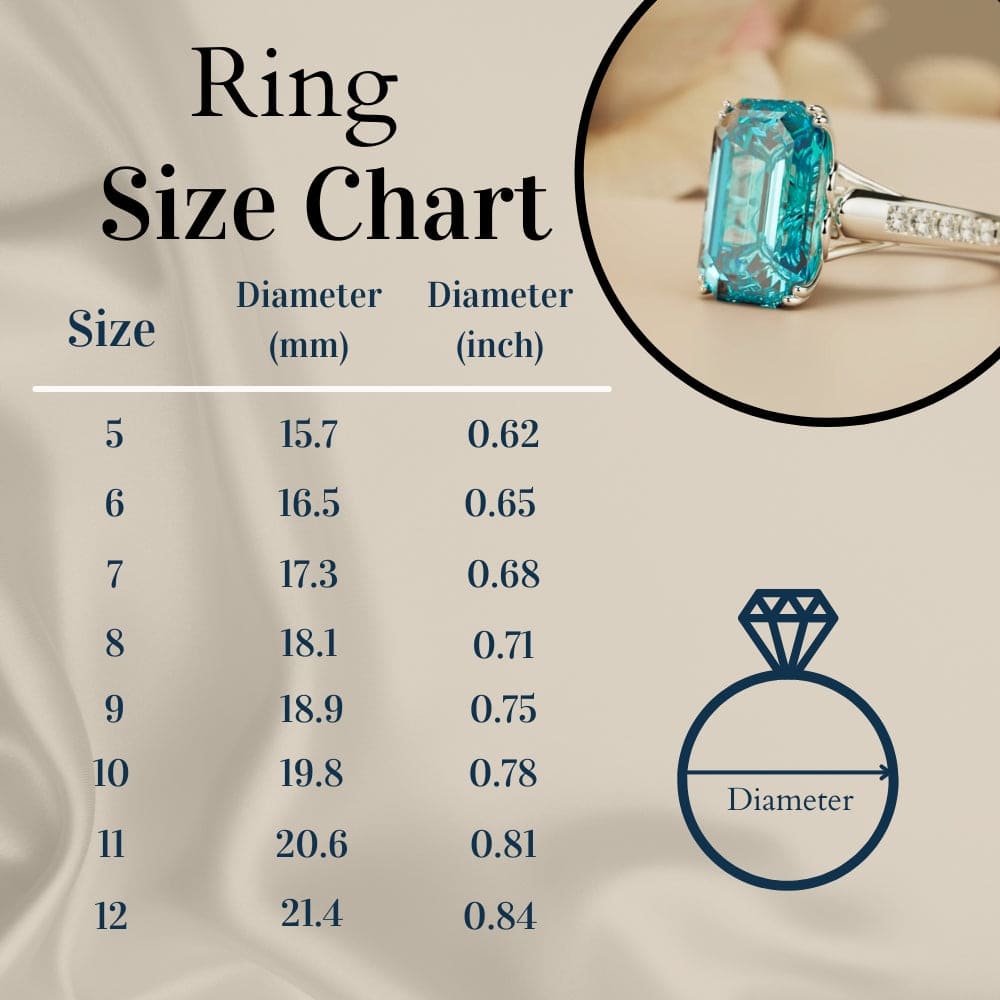 Aqua Dream: エメラルドカット アクアマリンリング - S925 スターリングシルバー